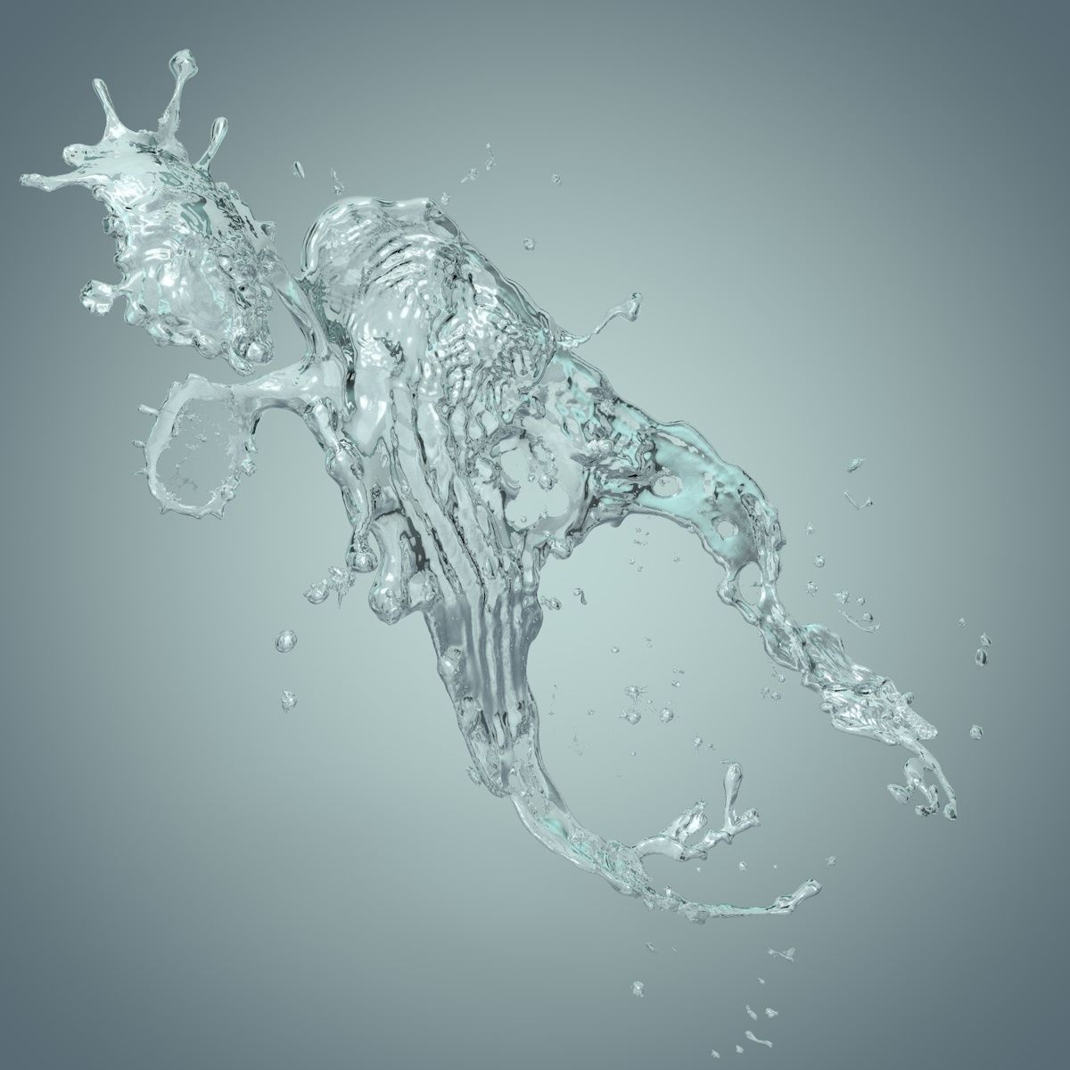 Water Splash 3D model_4