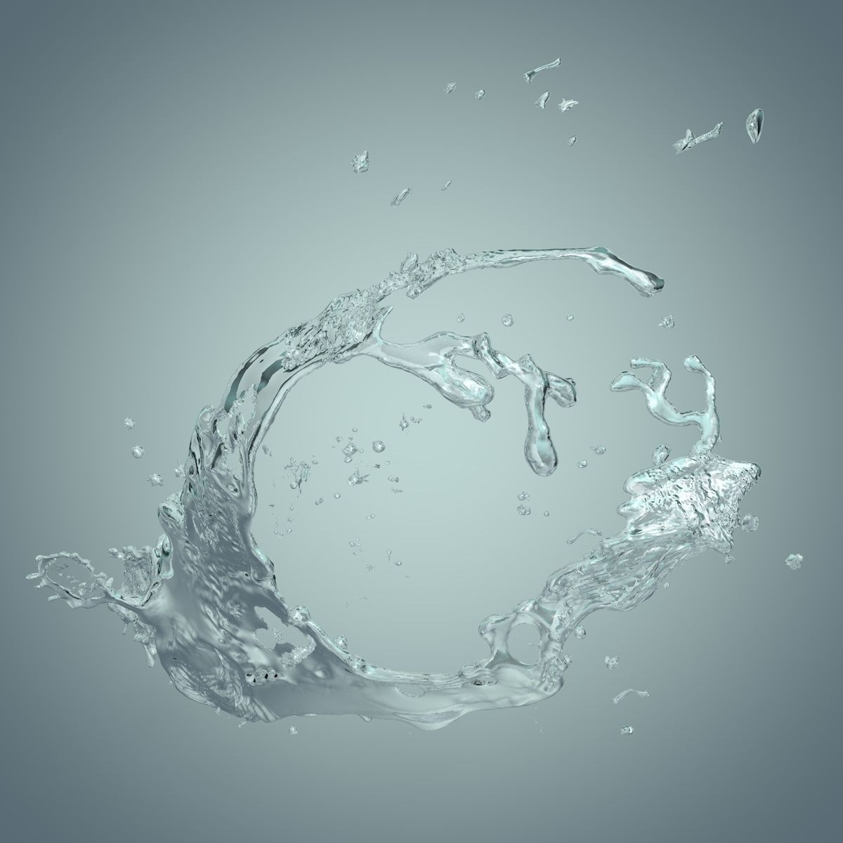 Water Splash 3D model_2