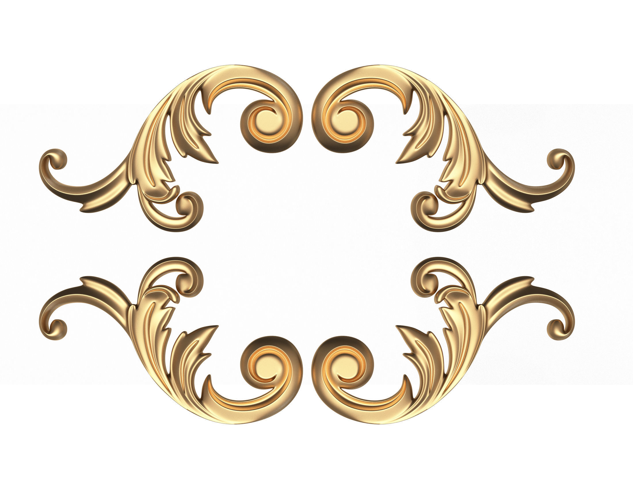 Collection of 40 Classic Carvings 01 Low-poly 3D model_56