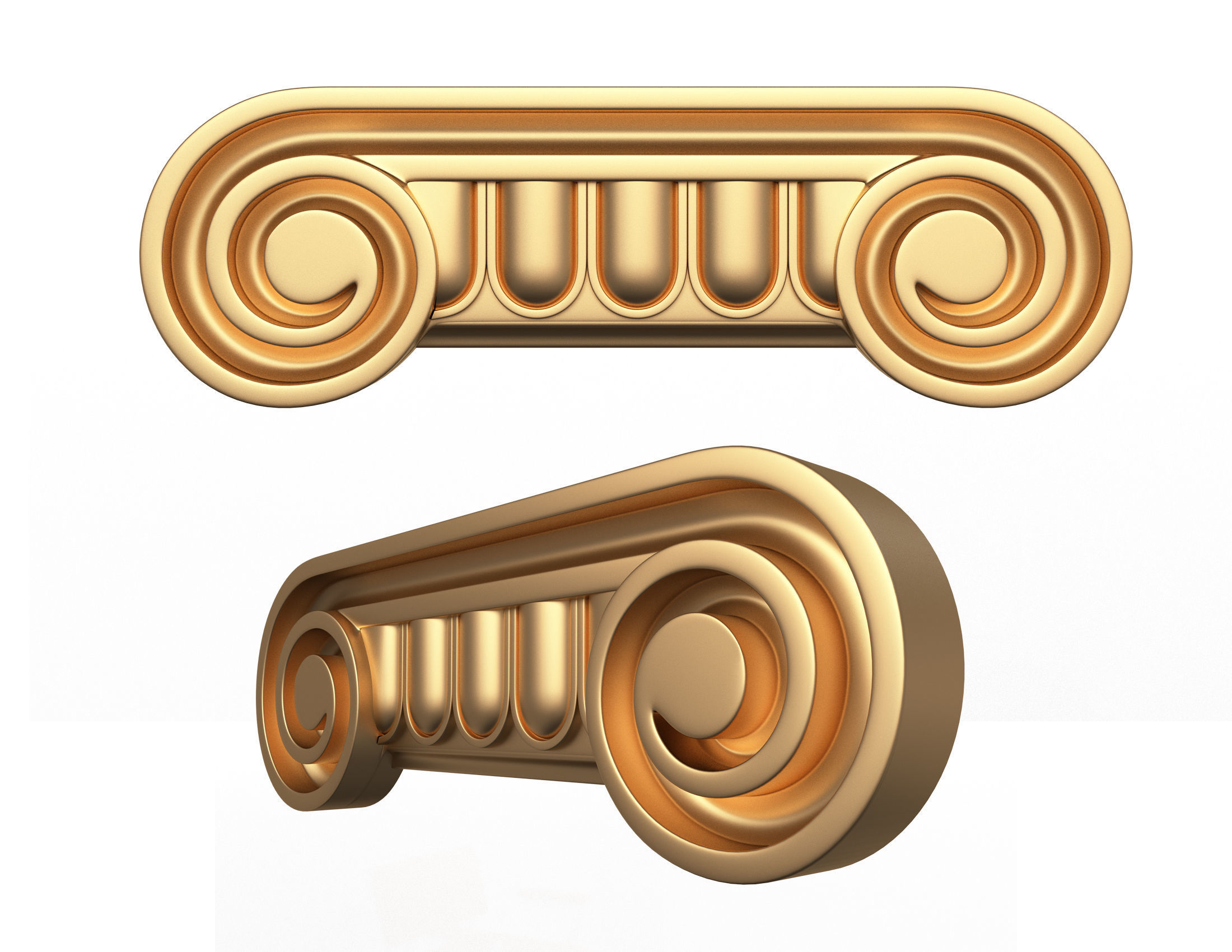 Collection of 40 Classic Carvings 01 Low-poly 3D model_36