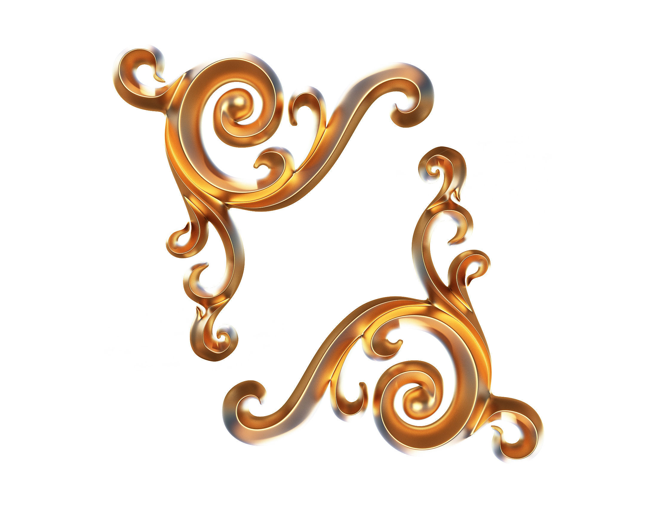 Collection of 40 Classic Carvings 01 Low-poly 3D model_47