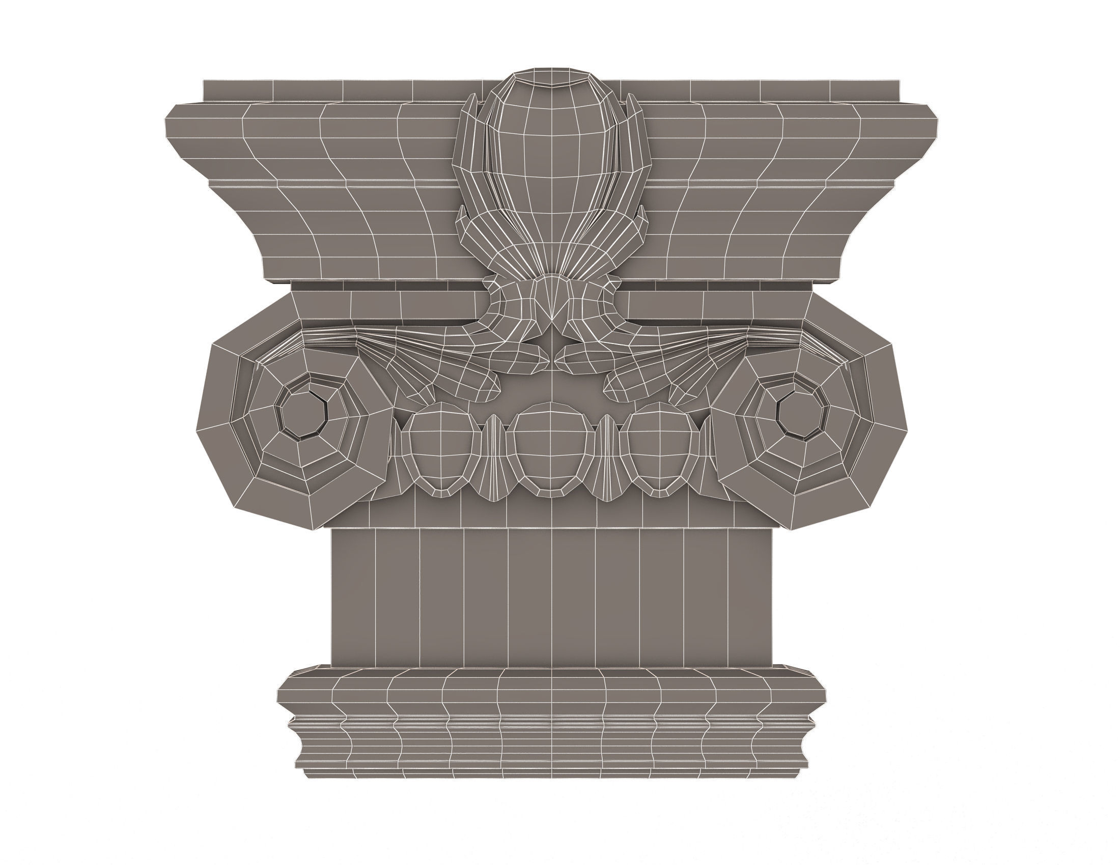 Collection of 40 Classic Carvings 01 Low-poly 3D model_86