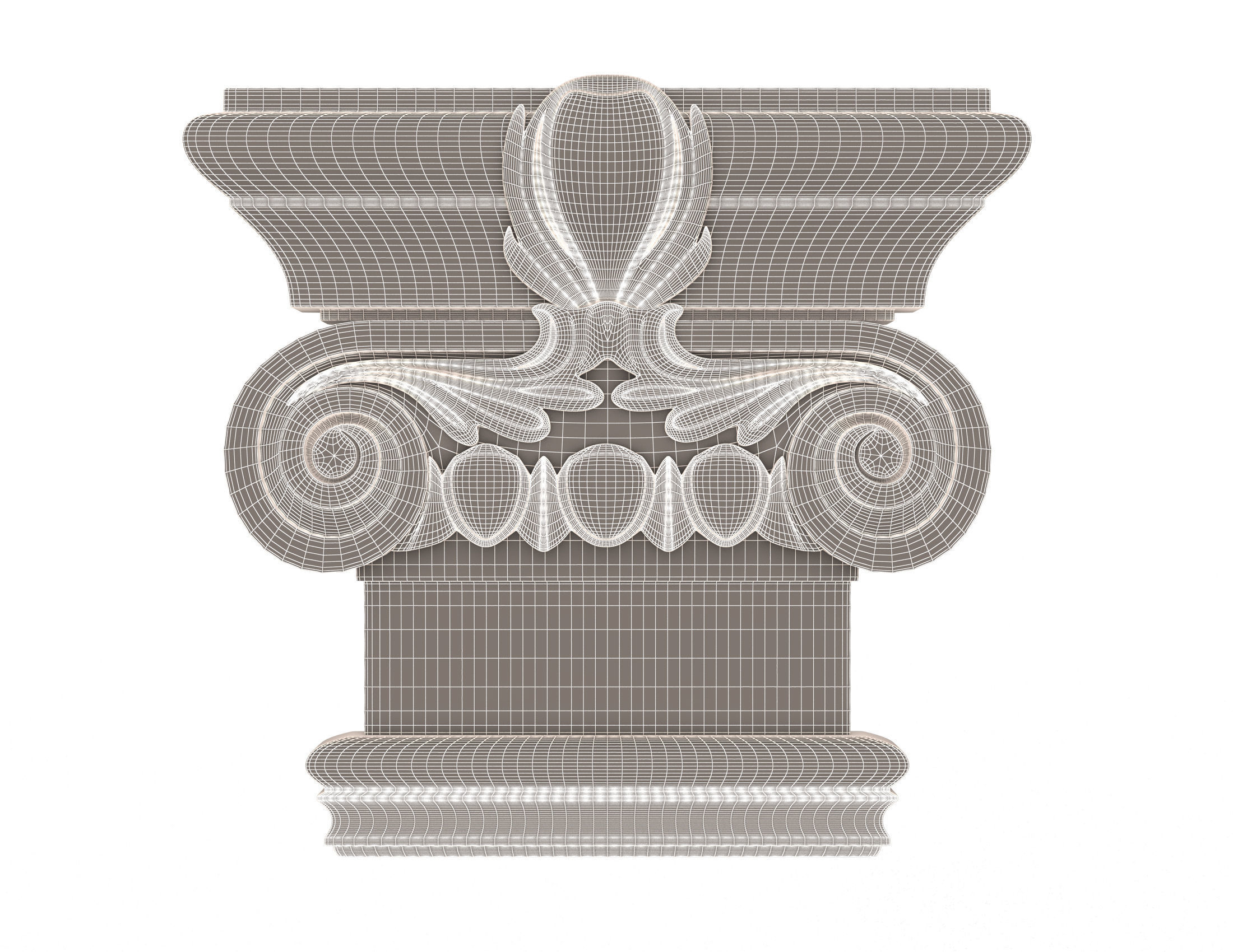 Collection of 40 Classic Carvings 01 Low-poly 3D model_87