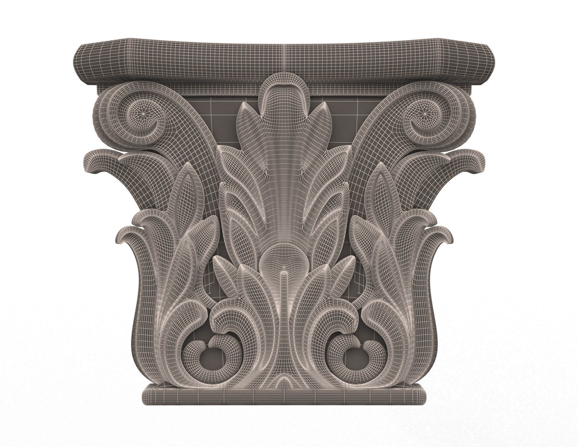 Collection of 40 Classic Carvings 01 Low-poly 3D model_88