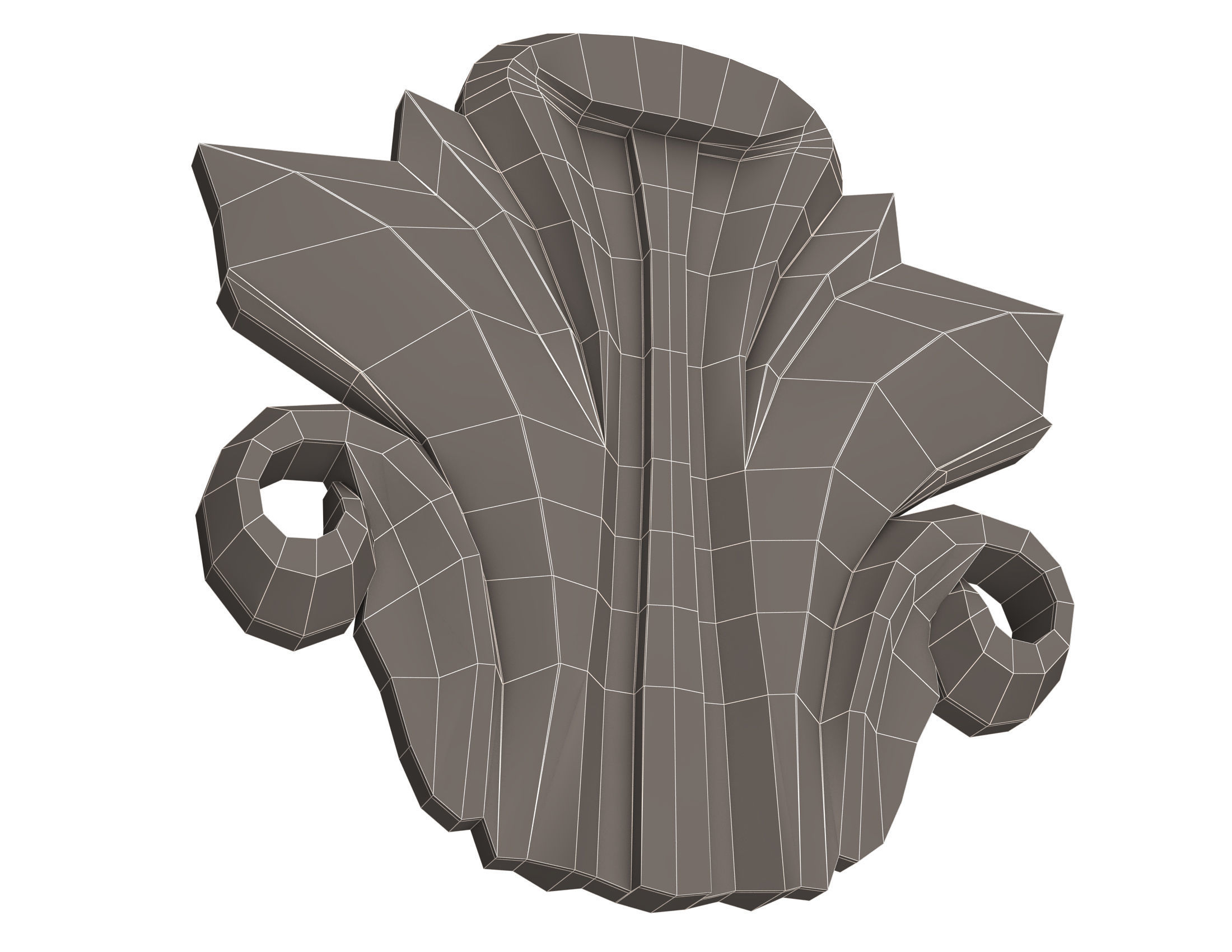 Collection of 40 Classic Carvings 01 Low-poly 3D model_105