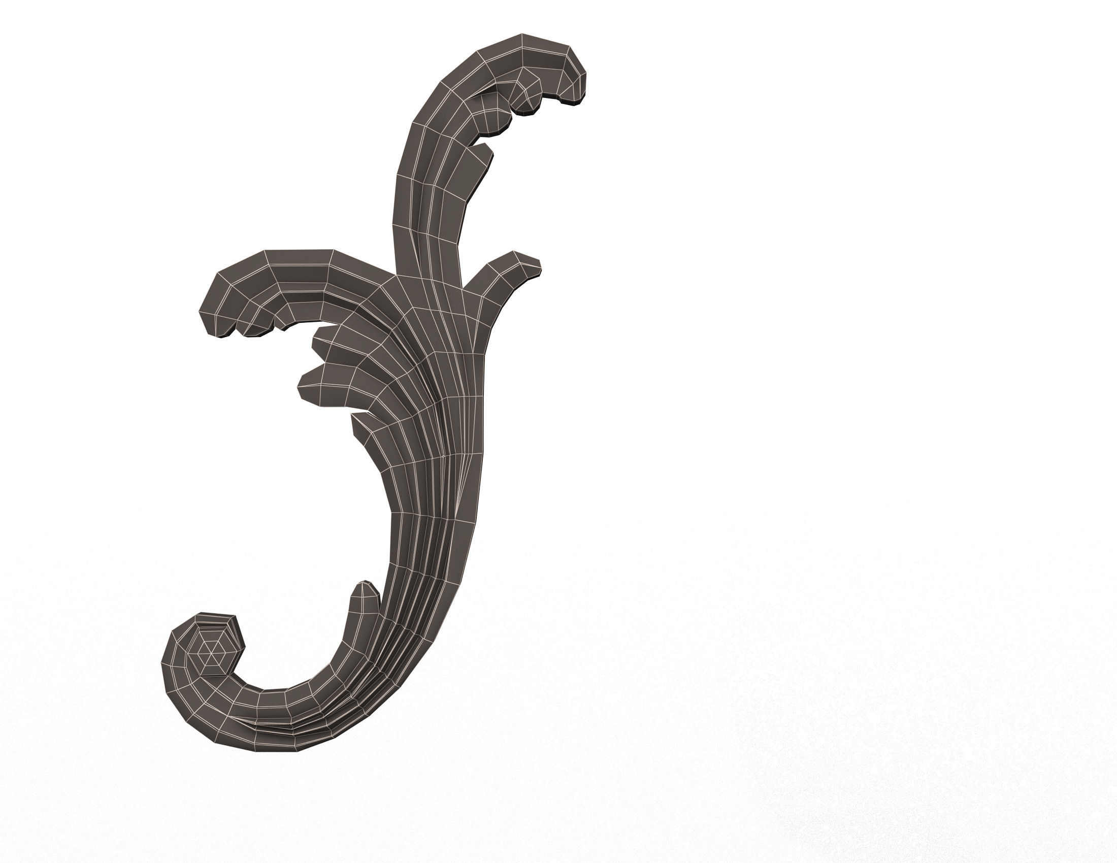 Collection of 40 Classic Carvings 01 Low-poly 3D model_76