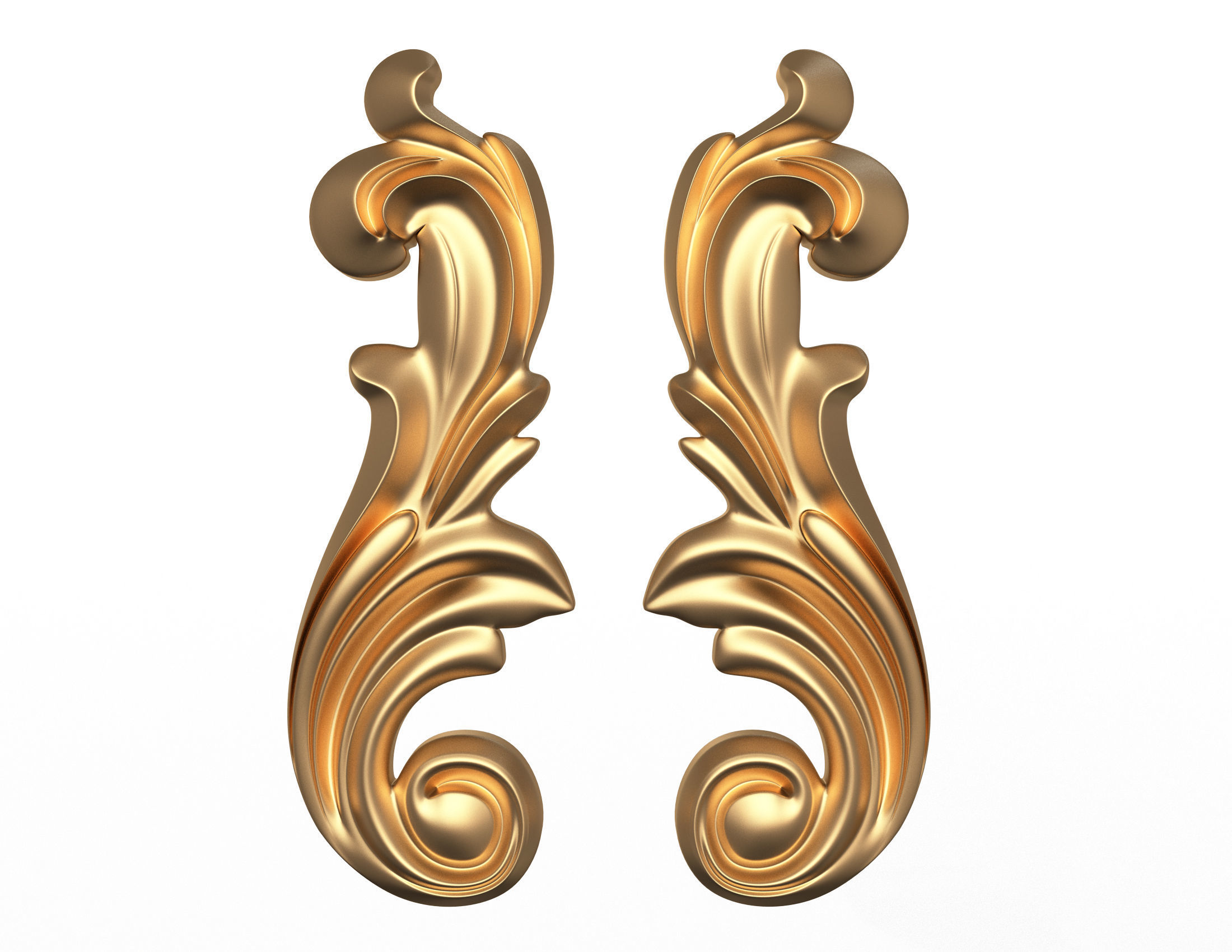 Collection of 40 Classic Carvings 01 Low-poly 3D model_45