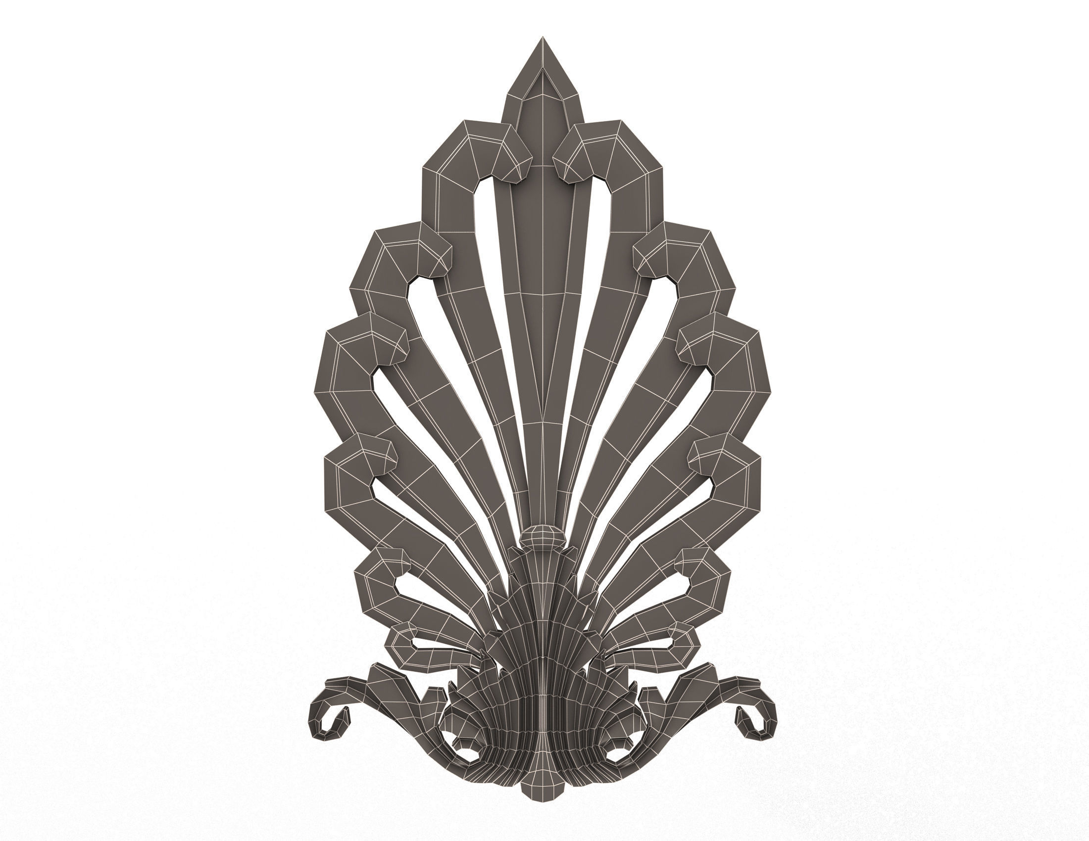 Collection of 40 Classic Carvings 01 Low-poly 3D model_140