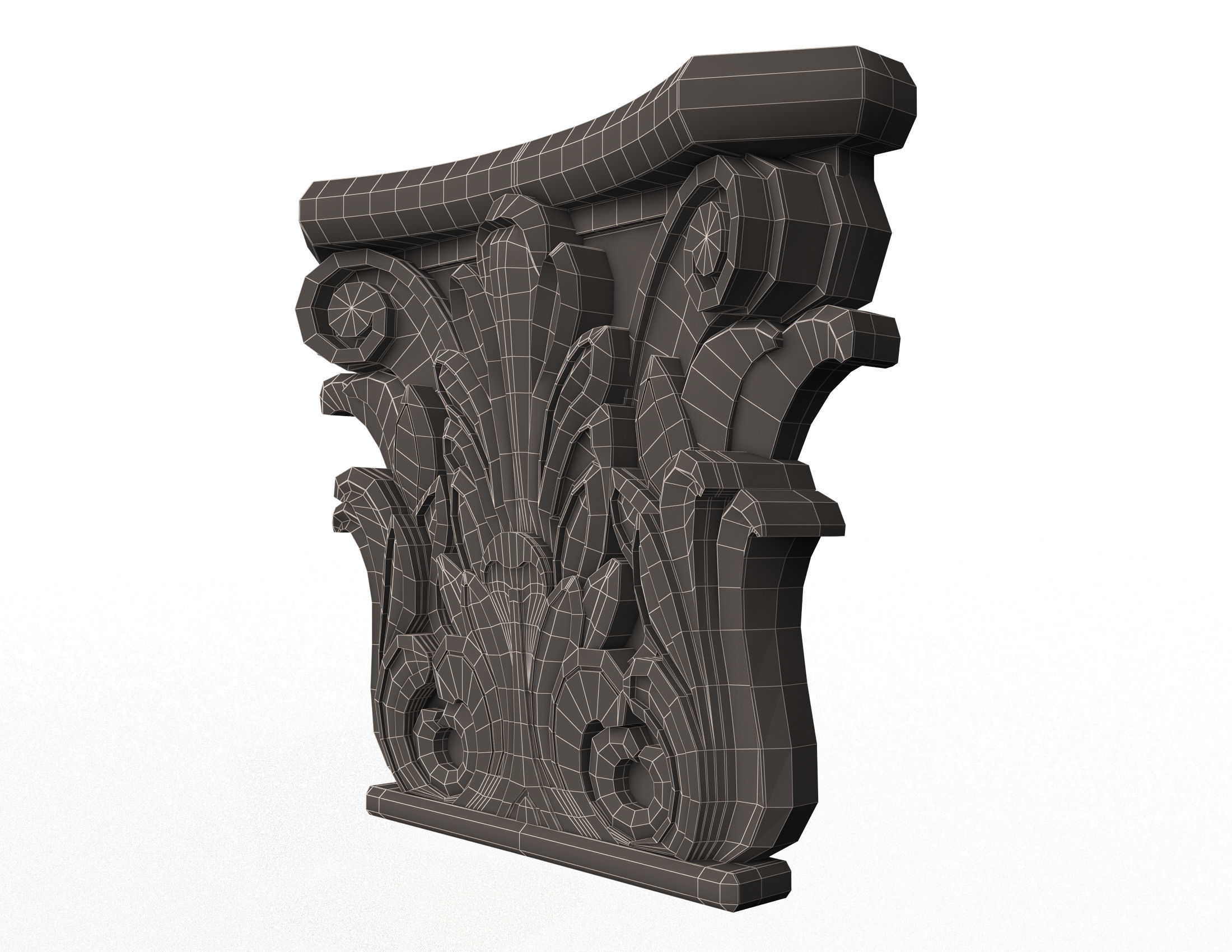 Collection of 40 Classic Carvings 01 Low-poly 3D model_81
