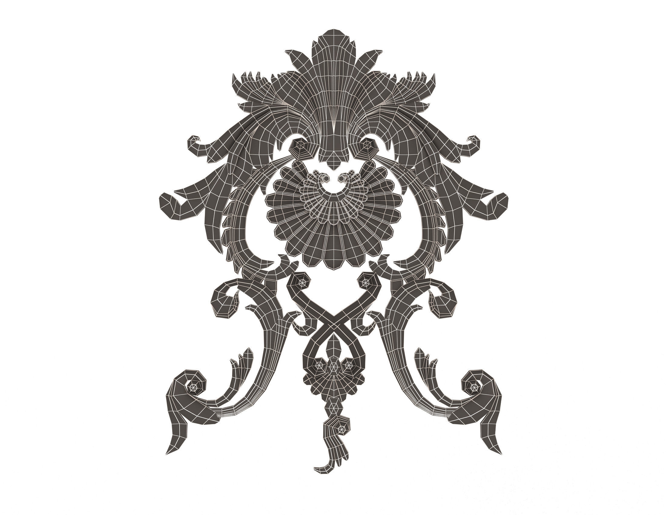 Collection of 40 Classic Carvings 01 Low-poly 3D model_134