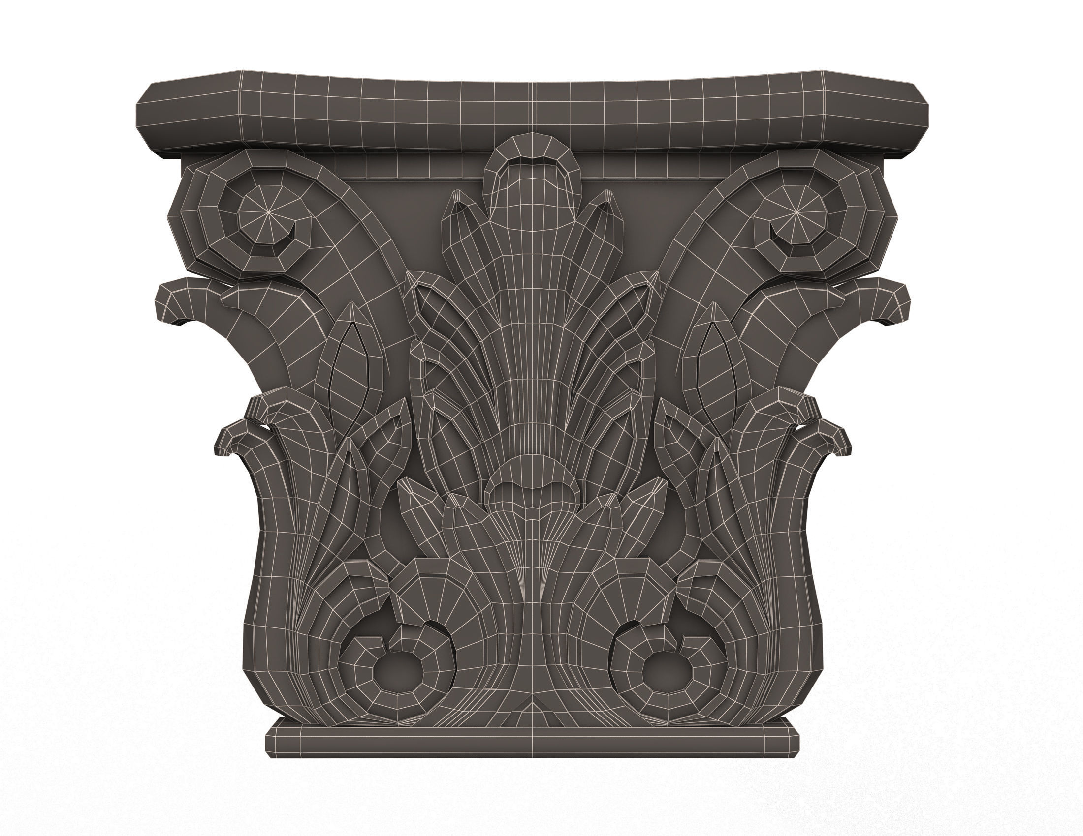 Collection of 40 Classic Carvings 01 Low-poly 3D model_80