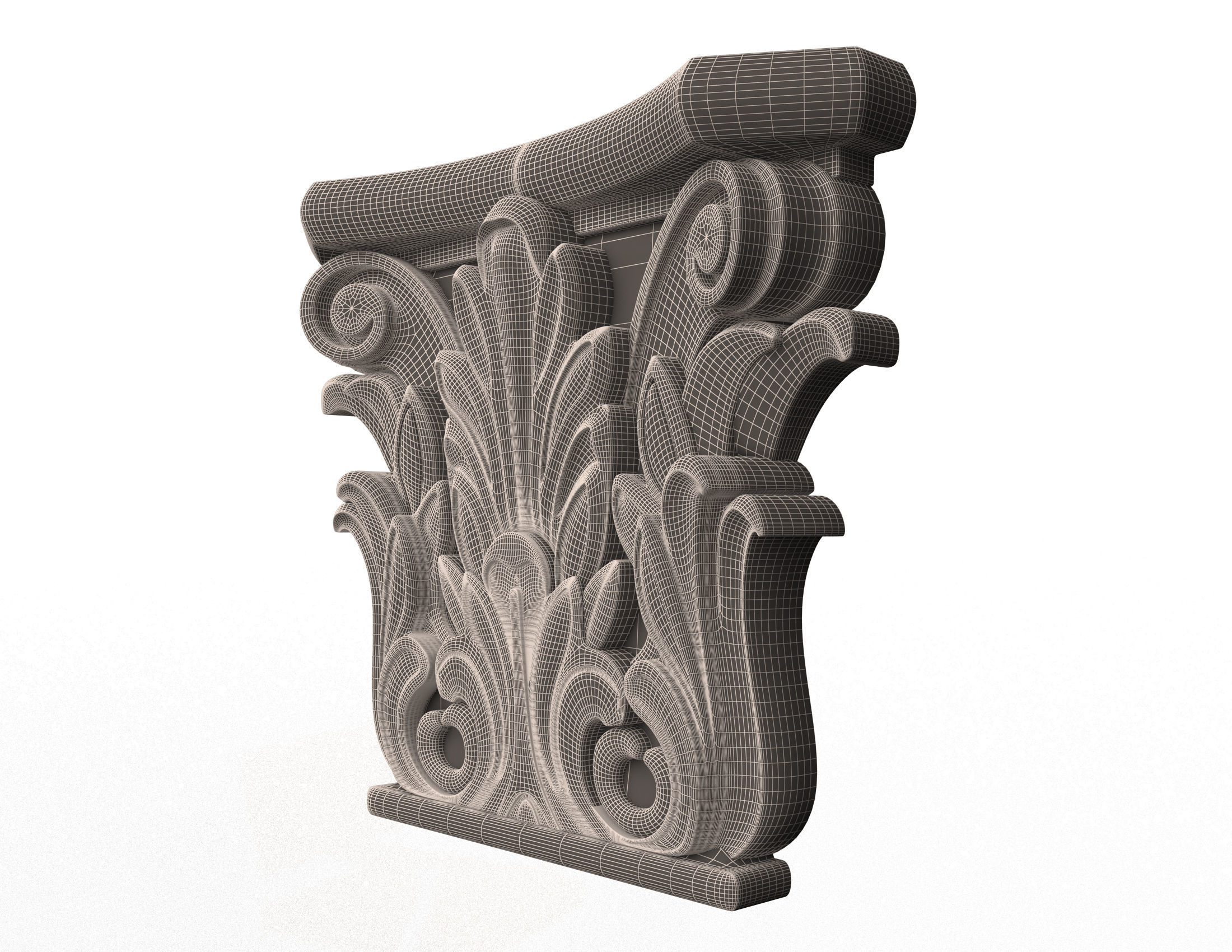 Collection of 40 Classic Carvings 01 Low-poly 3D model_82