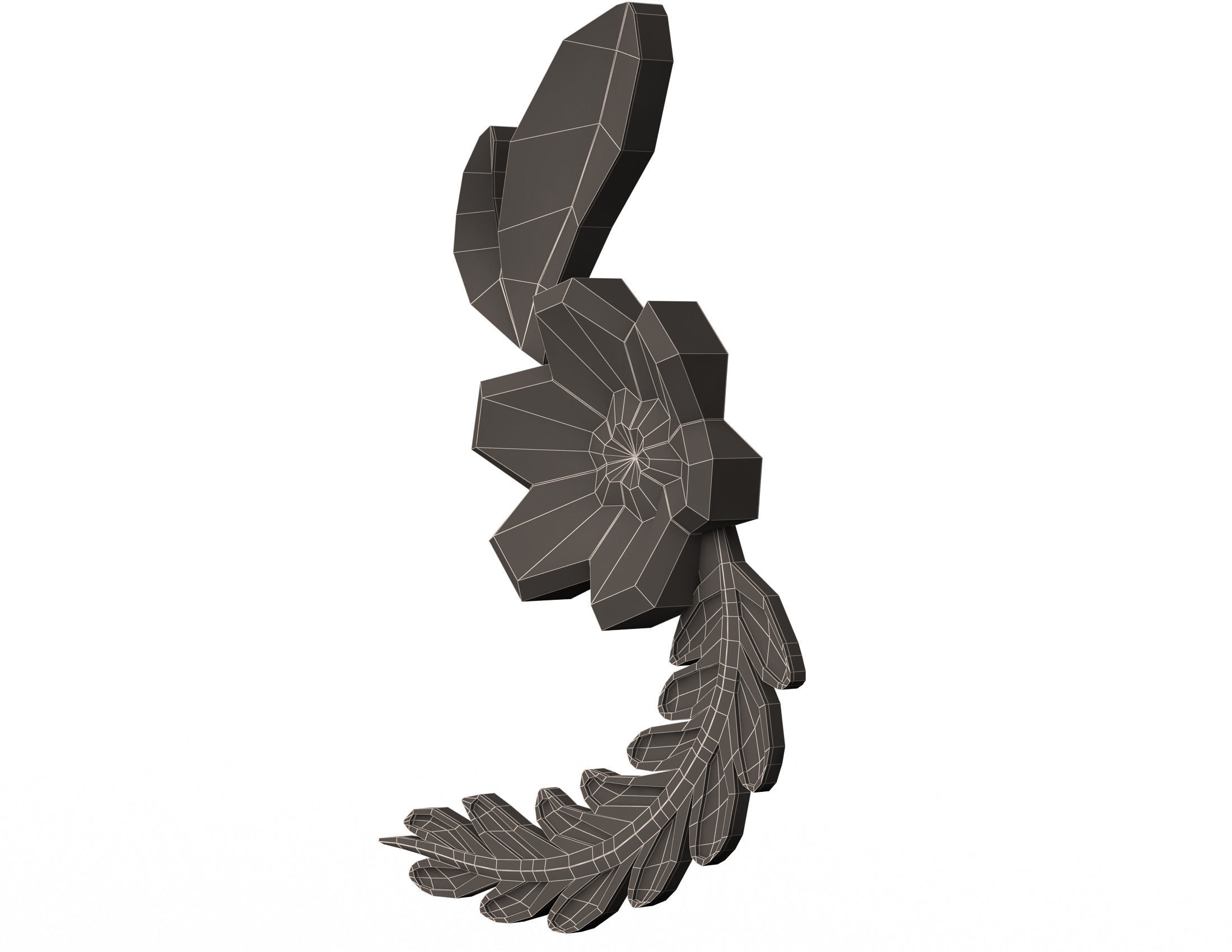 Collection of 40 Classic Carvings 01 Low-poly 3D model_133