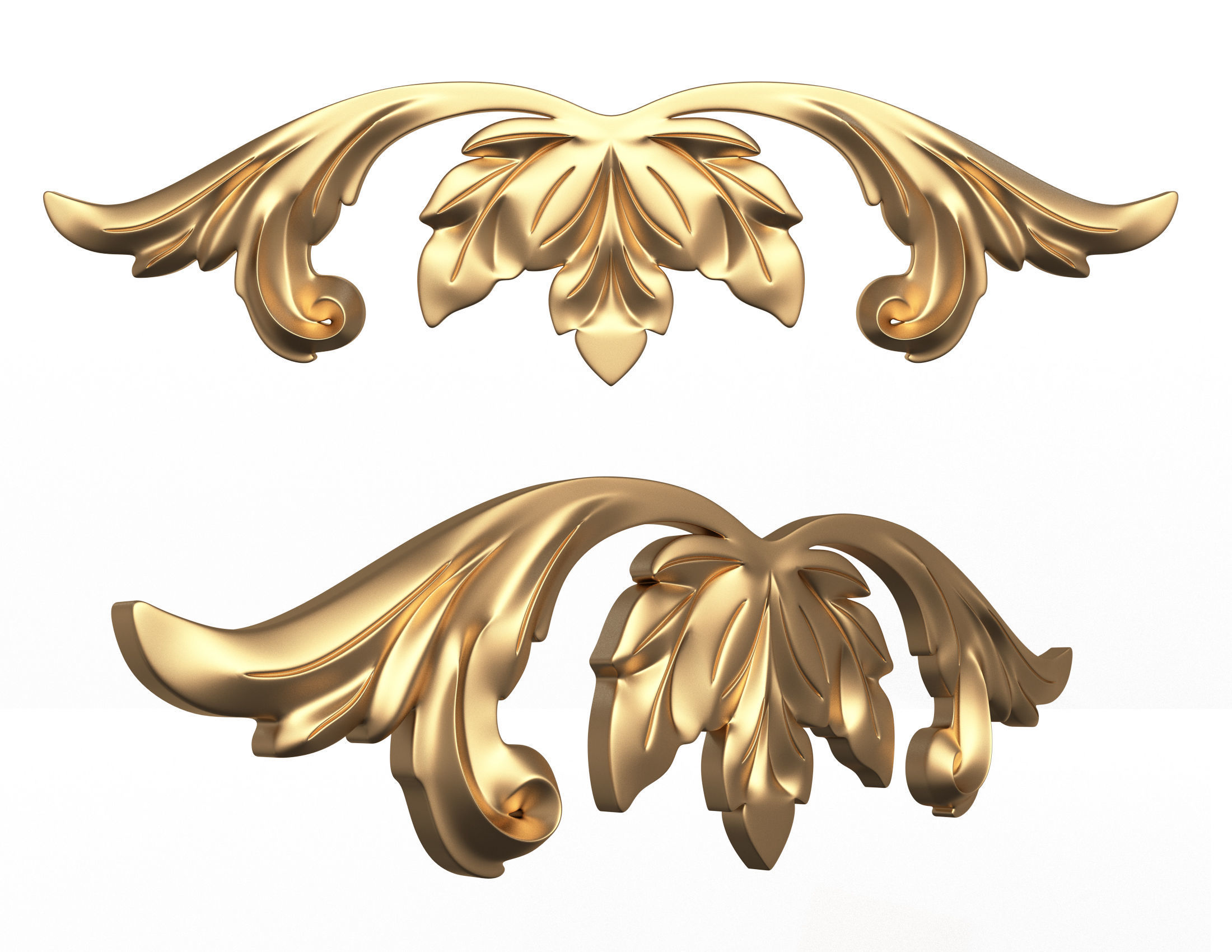 Collection of 40 Classic Carvings 01 Low-poly 3D model_42