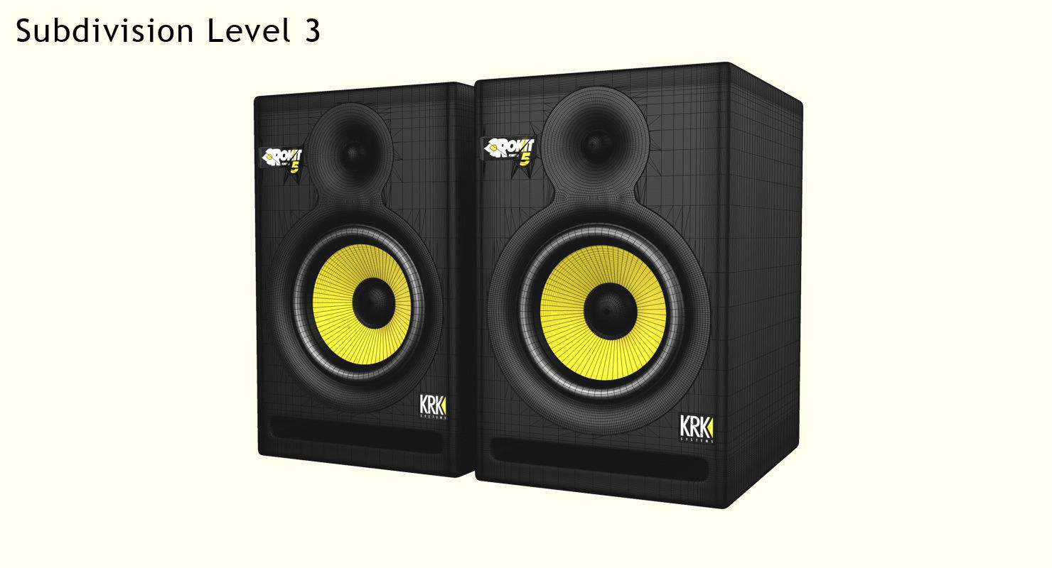 Speakers KRK Rokit 5 G3 3D model_19