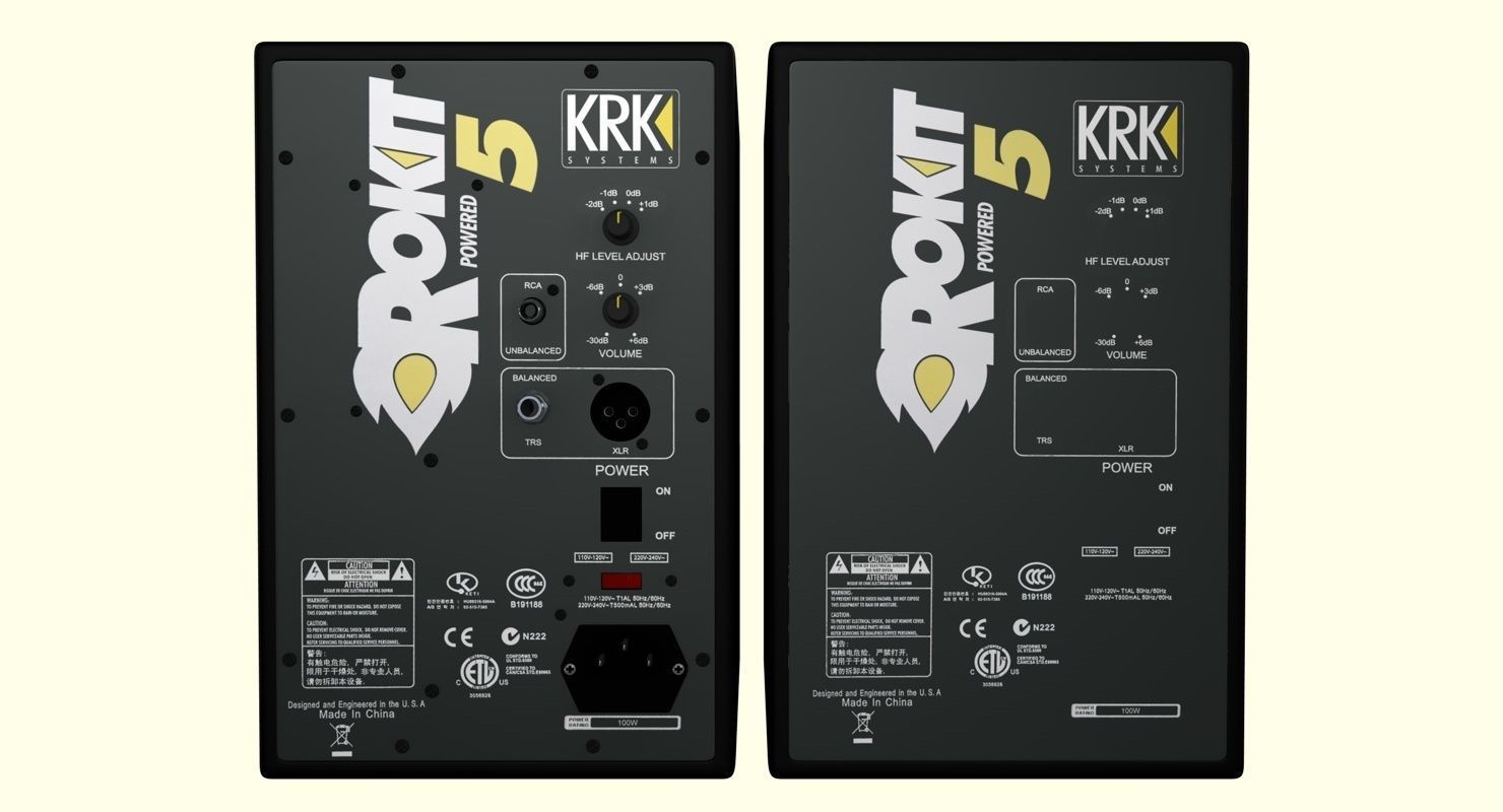 Speakers KRK Rokit 5 G3 3D model_4