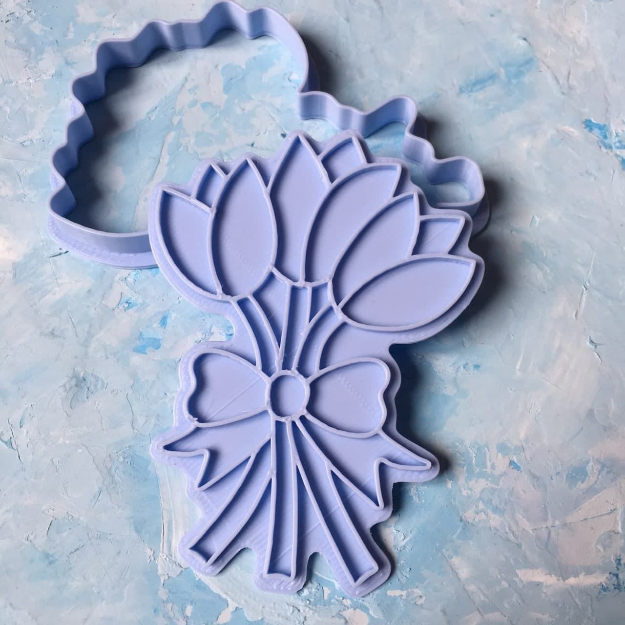 Tulip Cookie Cutter 3D print model_3