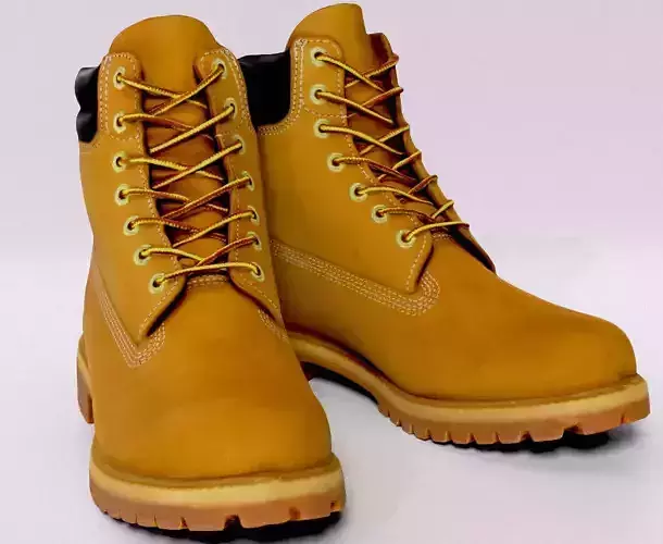Scanned Yellow Timberland Boots shoes 