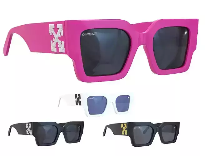 Off-White Catalina Sunglasses Low-poly 3D model