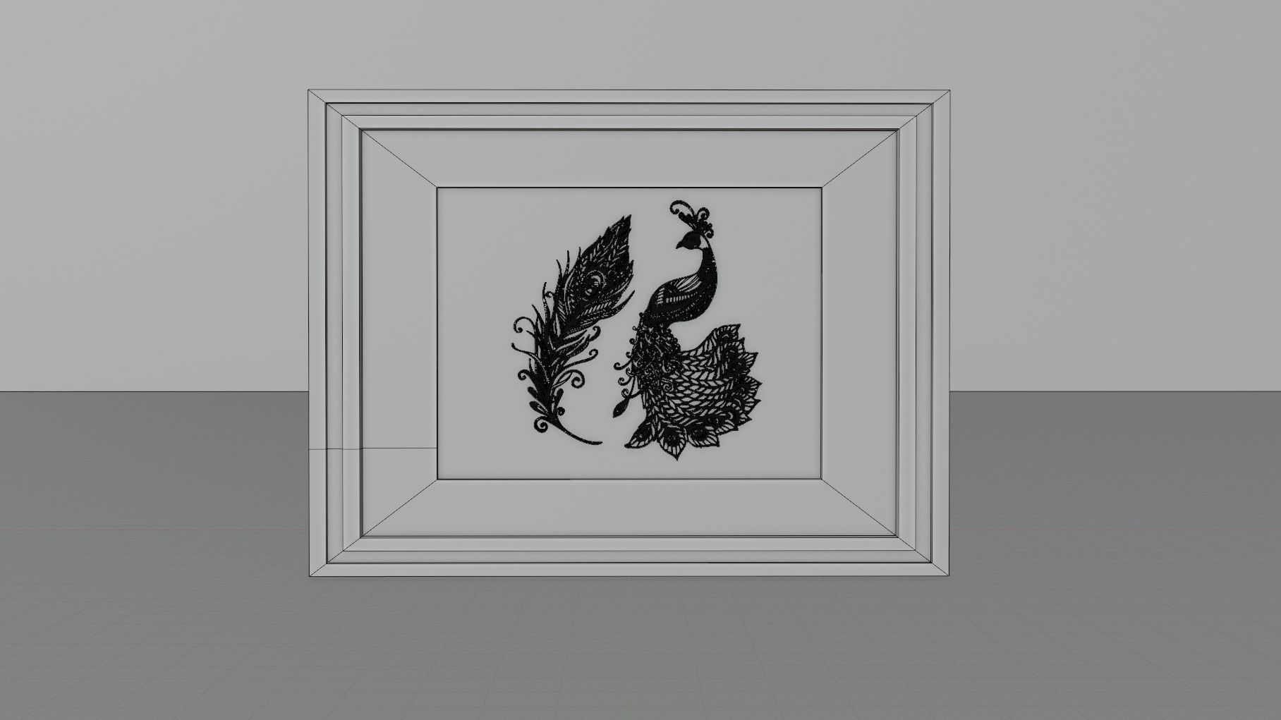 Wall Decor Low-poly 3D model_4