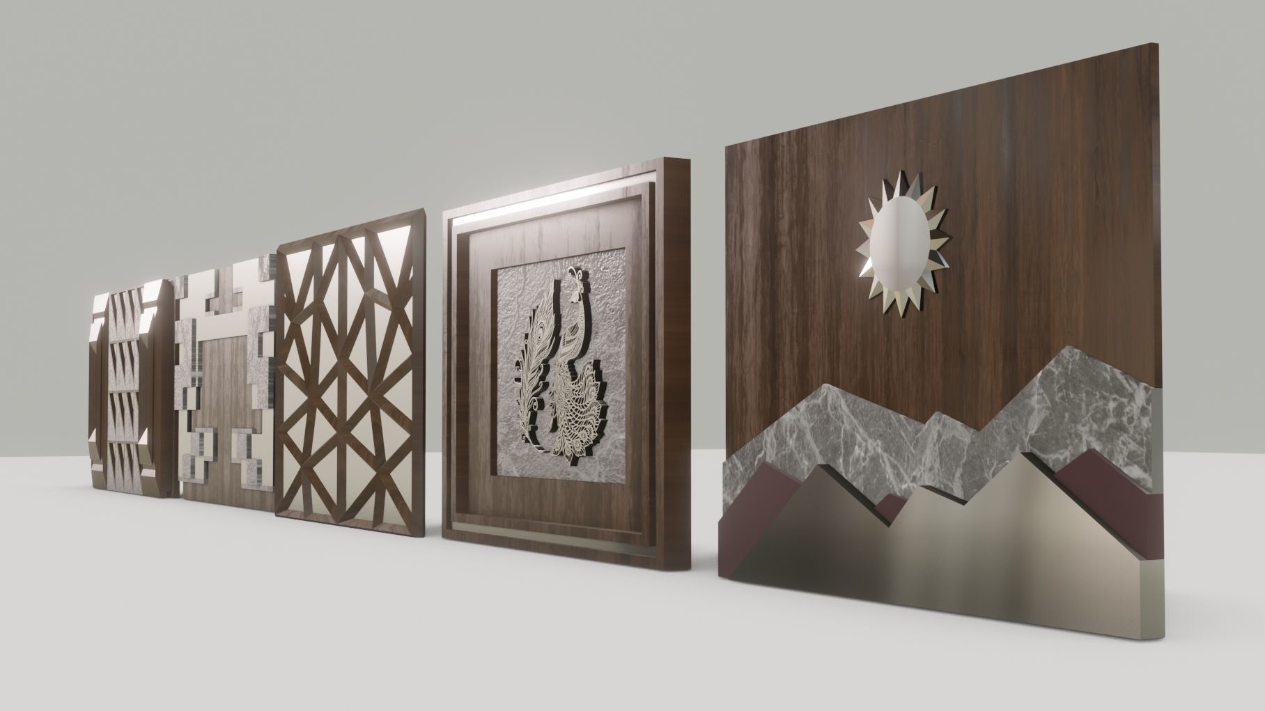 Wall Decor Low-poly 3D model_1