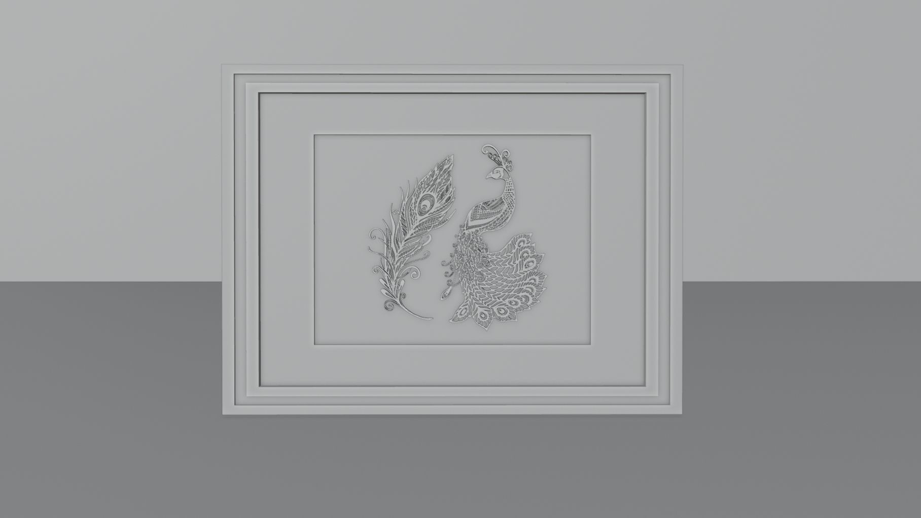Wall Decor Low-poly 3D model_3