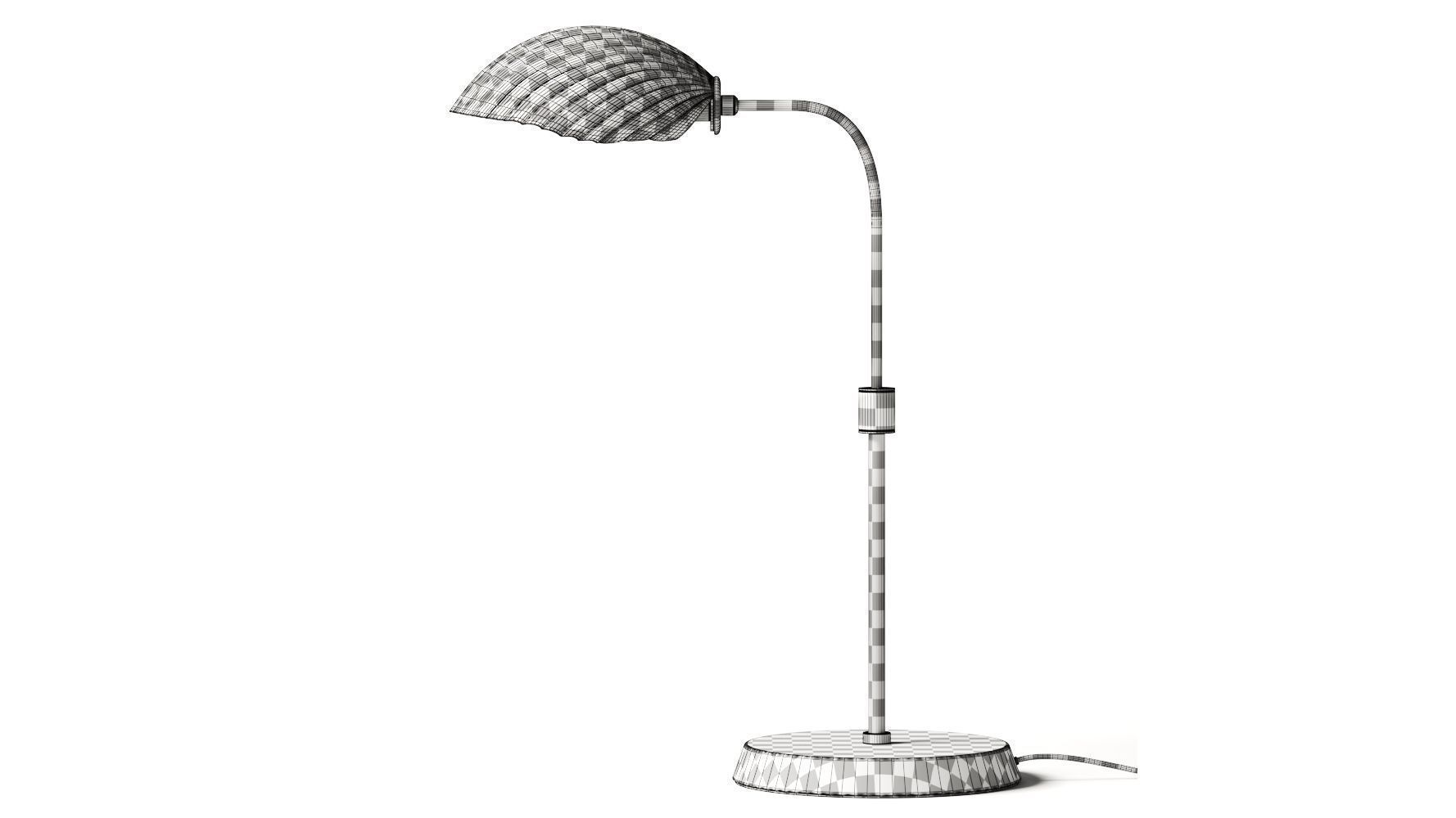 CB2 Exclusive Crinkle Polished Brass Table Lamp 3D model_2