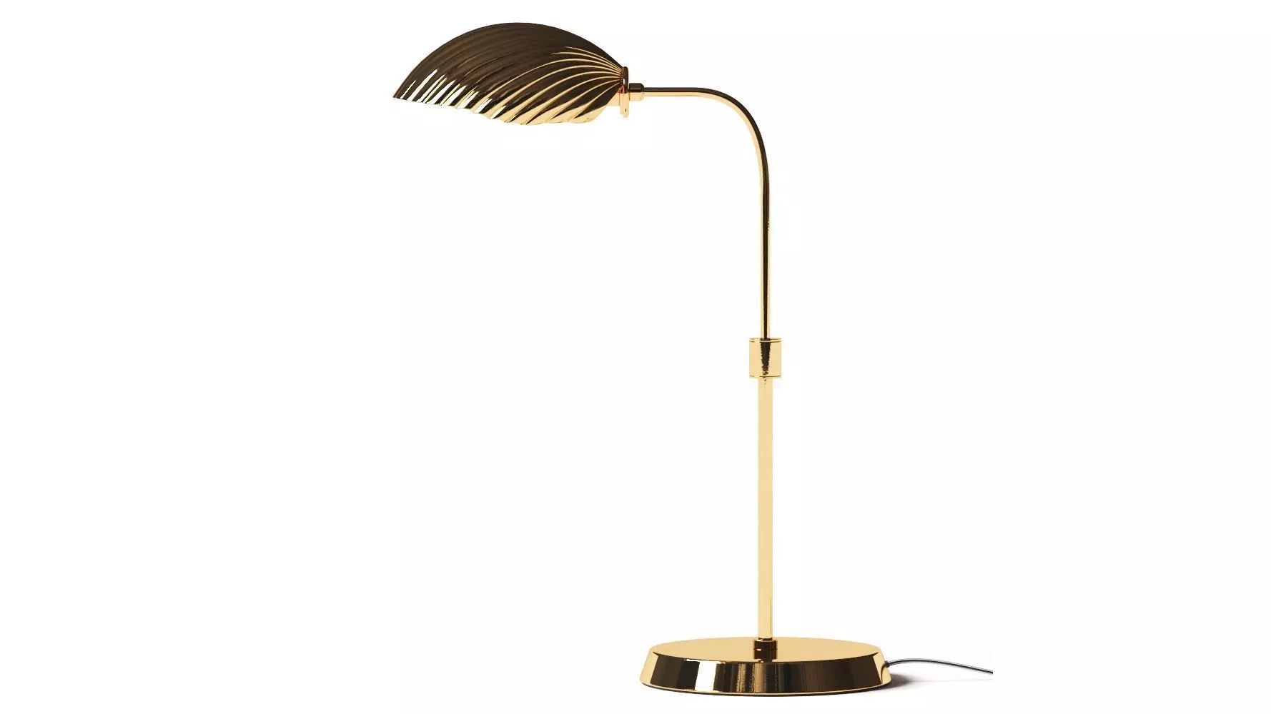 CB2 Exclusive Crinkle Polished Brass Table Lamp 3D model_0