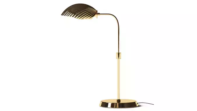 CB2 Exclusive Crinkle Polished Brass Table Lamp