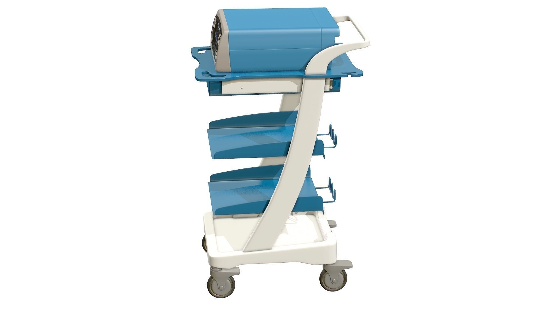 Electrosurgical Unit Cart Low-poly 3D model_14