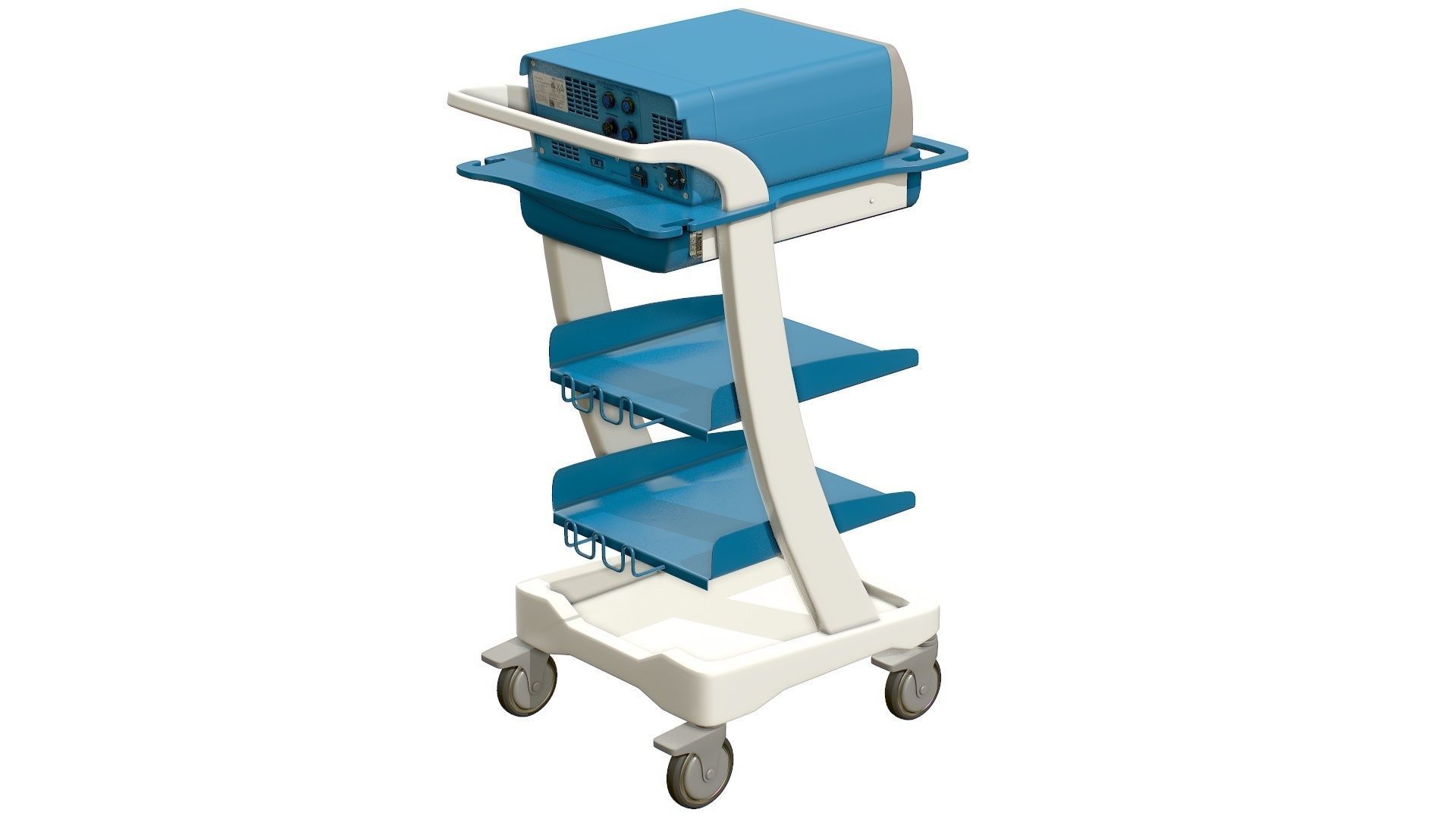 Electrosurgical Unit Cart Low-poly 3D model_10