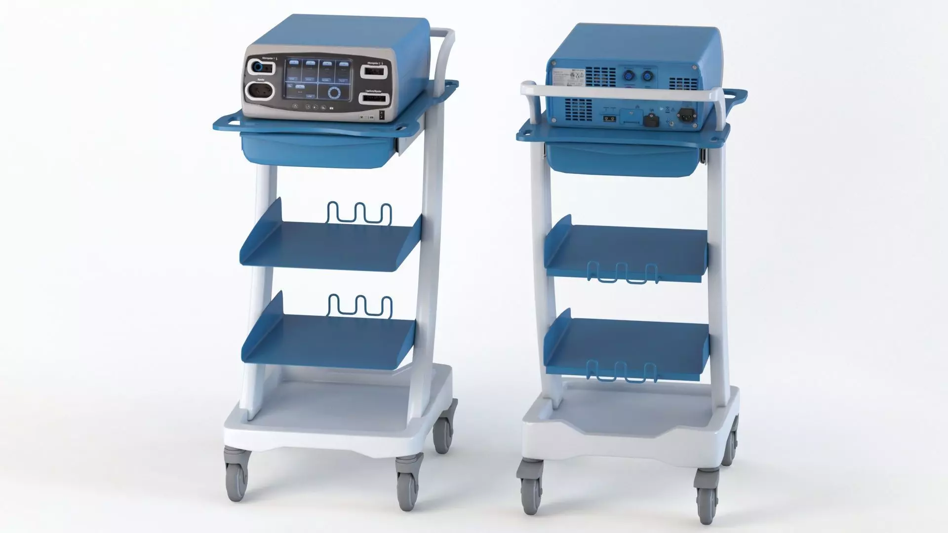 Electrosurgical Unit Cart Low-poly 3D model_0