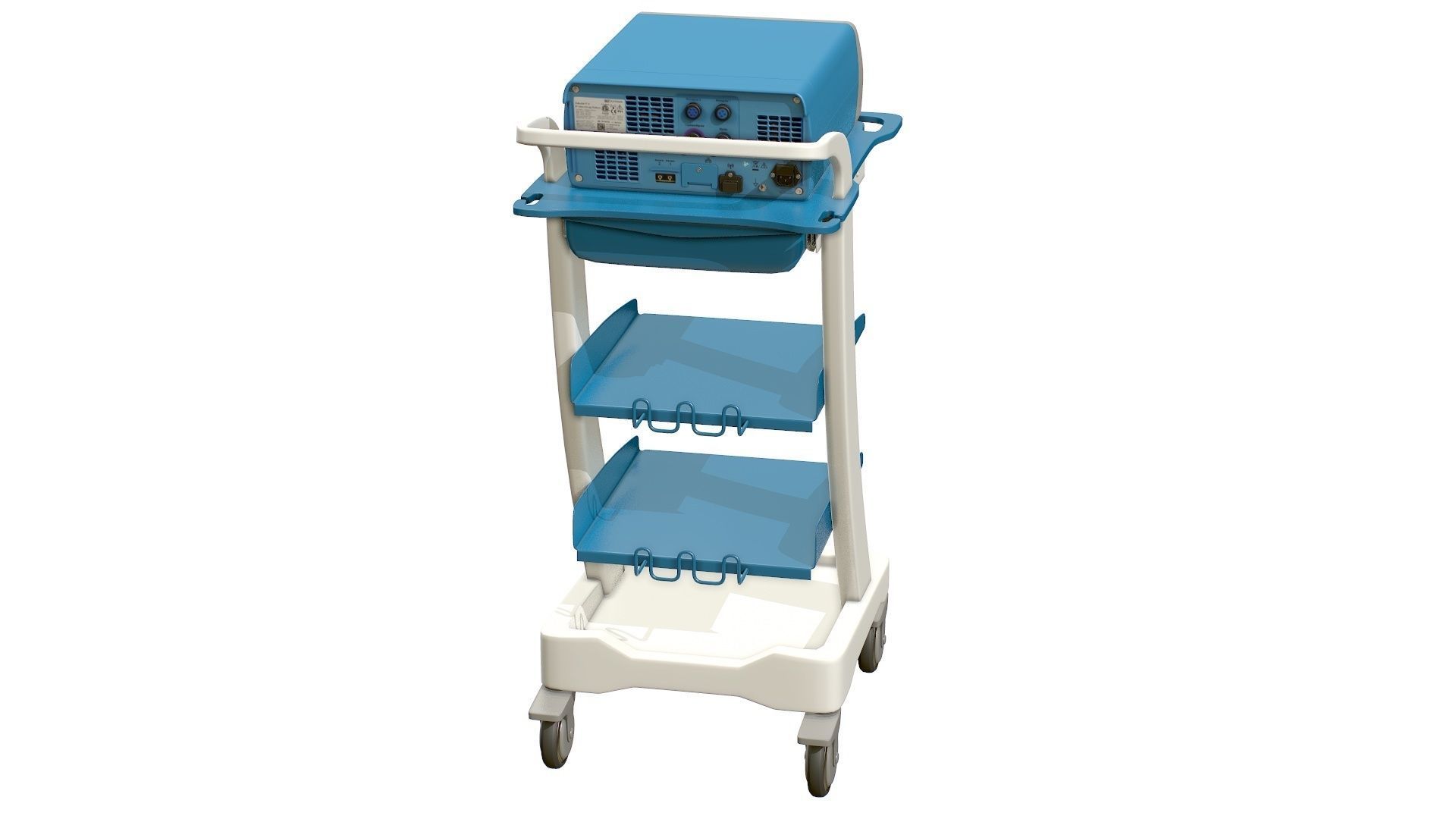 Electrosurgical Unit Cart Low-poly 3D model_11