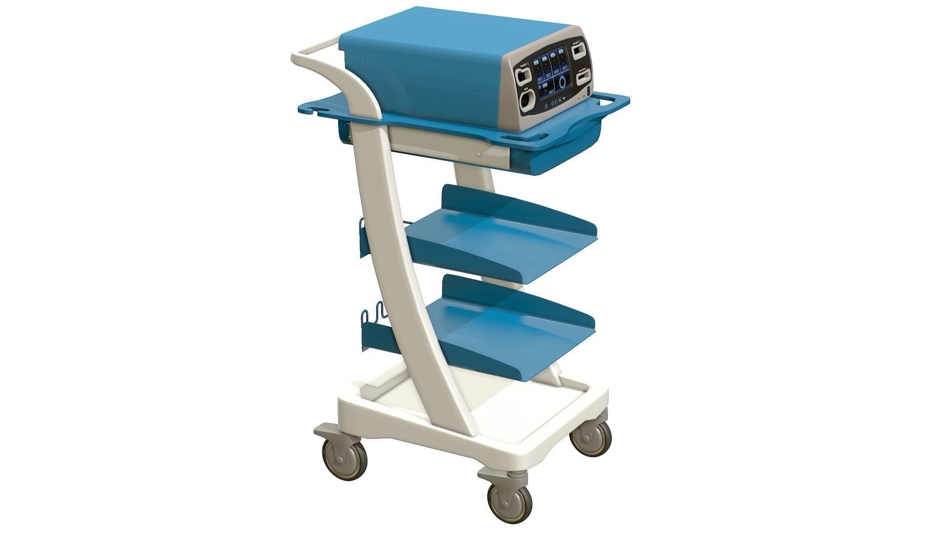 Electrosurgical Unit Cart Low-poly 3D model_8