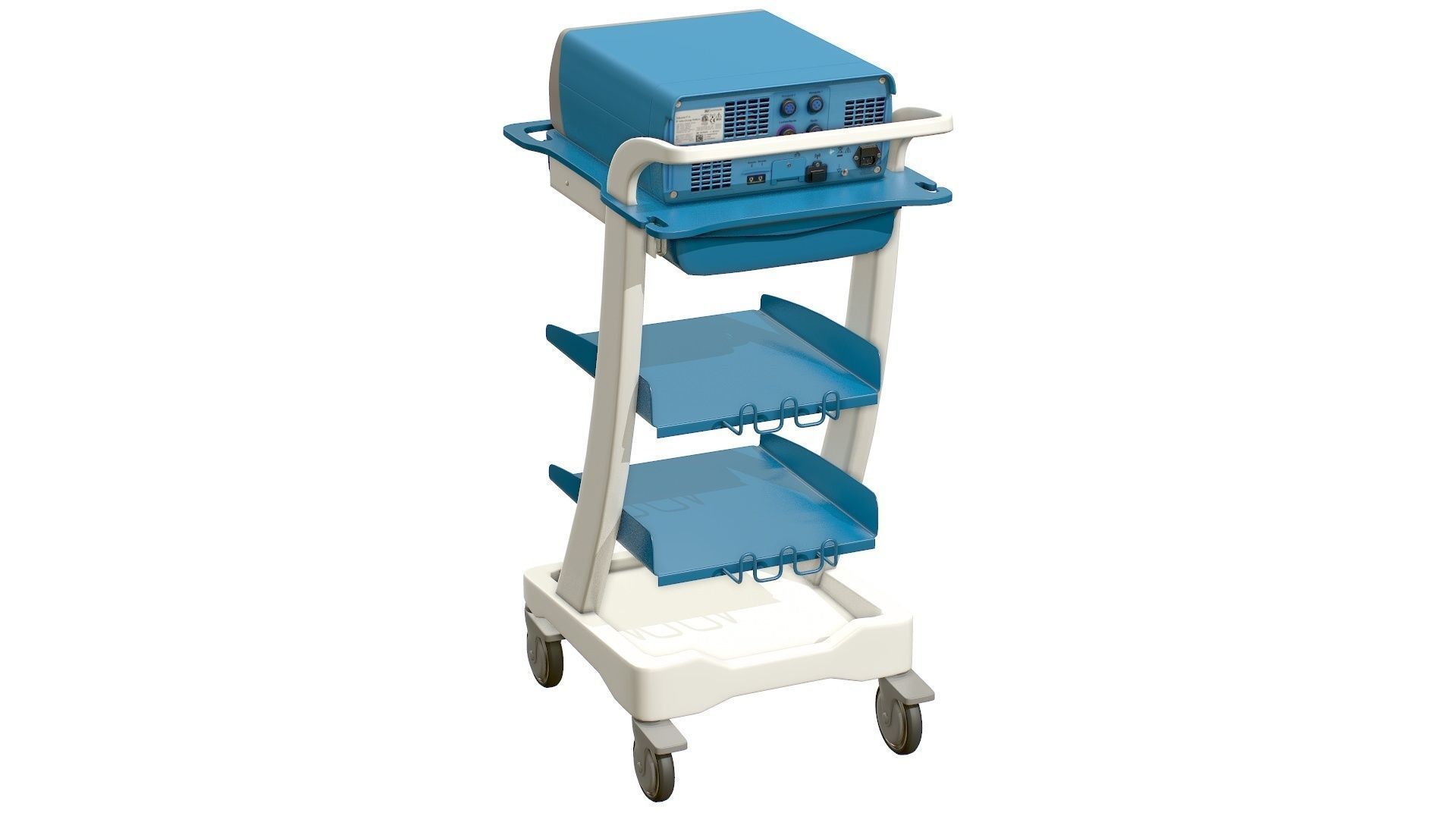 Electrosurgical Unit Cart Low-poly 3D model_12