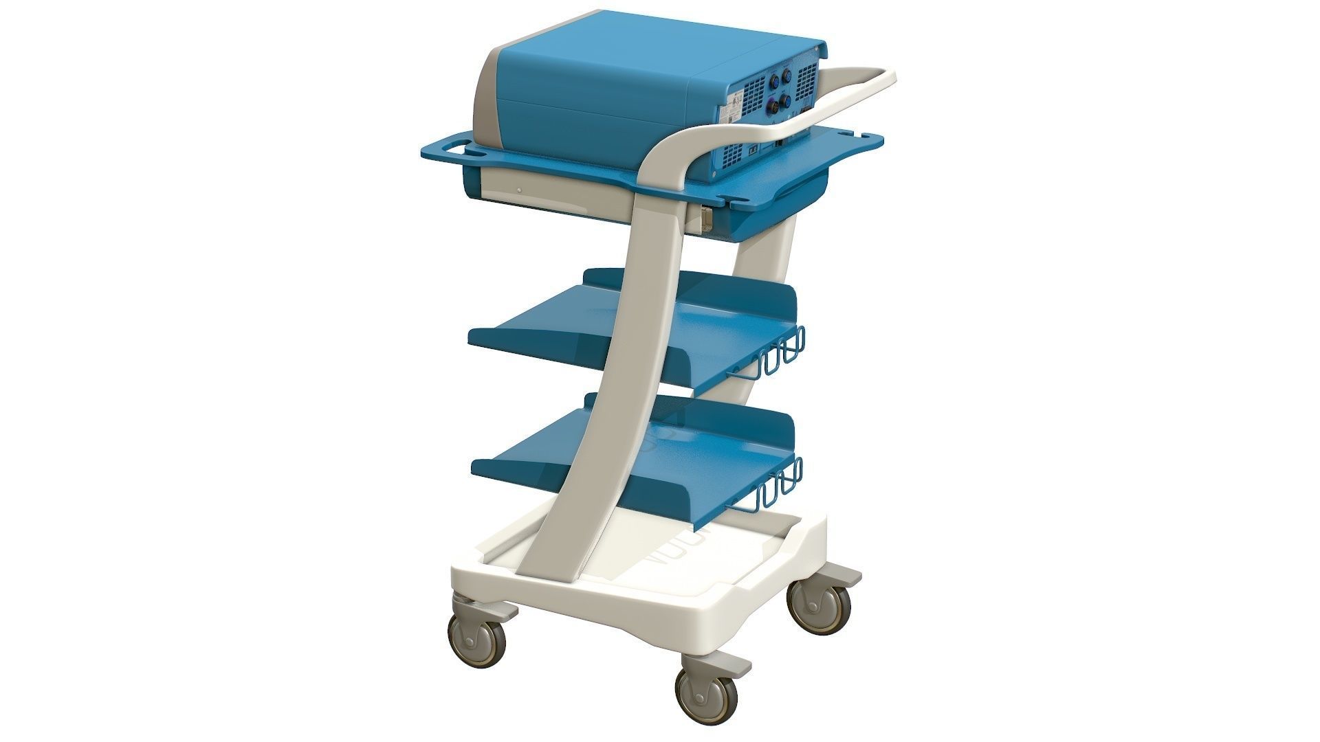 Electrosurgical Unit Cart Low-poly 3D model_13