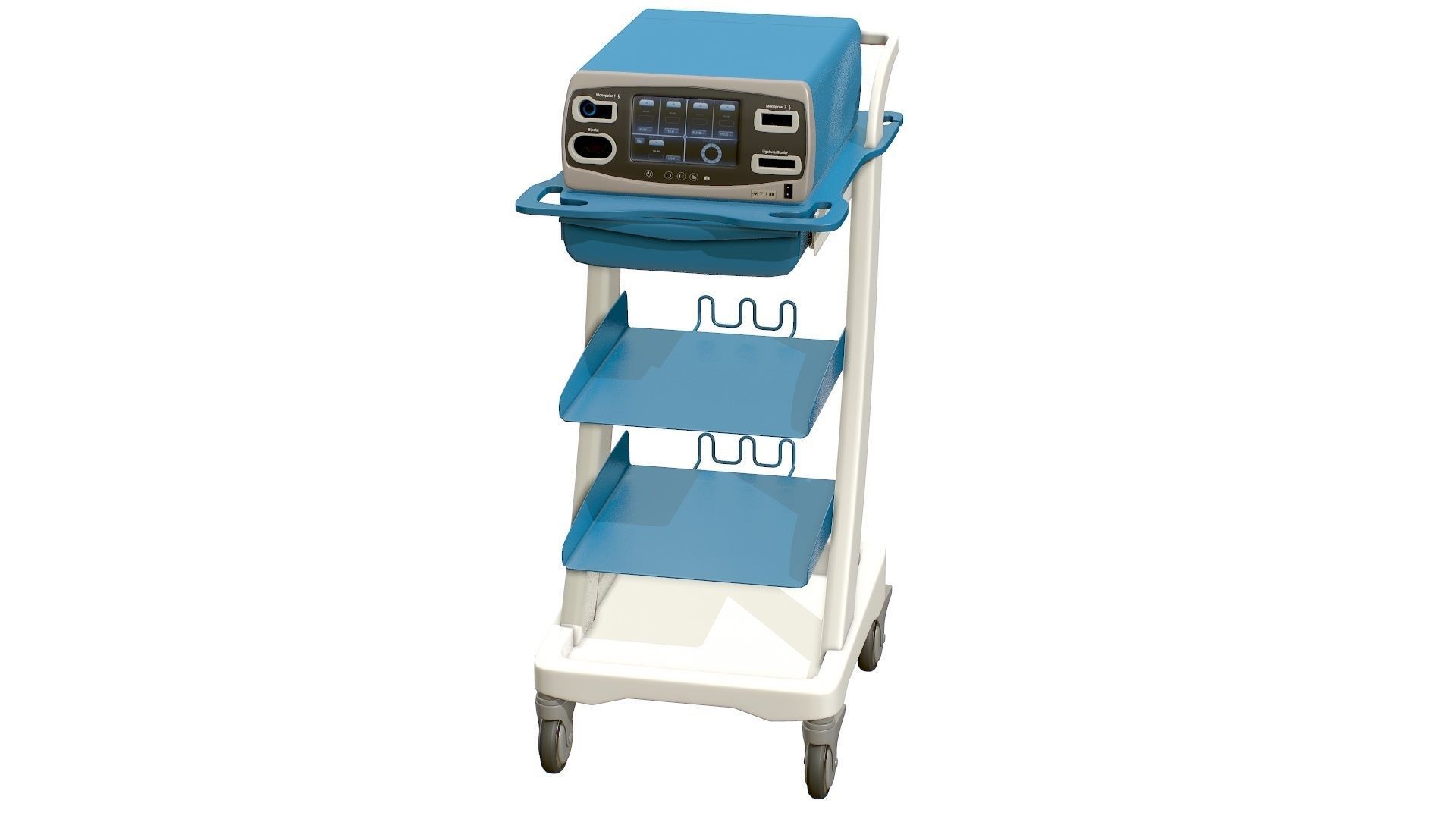 Electrosurgical Unit Cart Low-poly 3D model_16