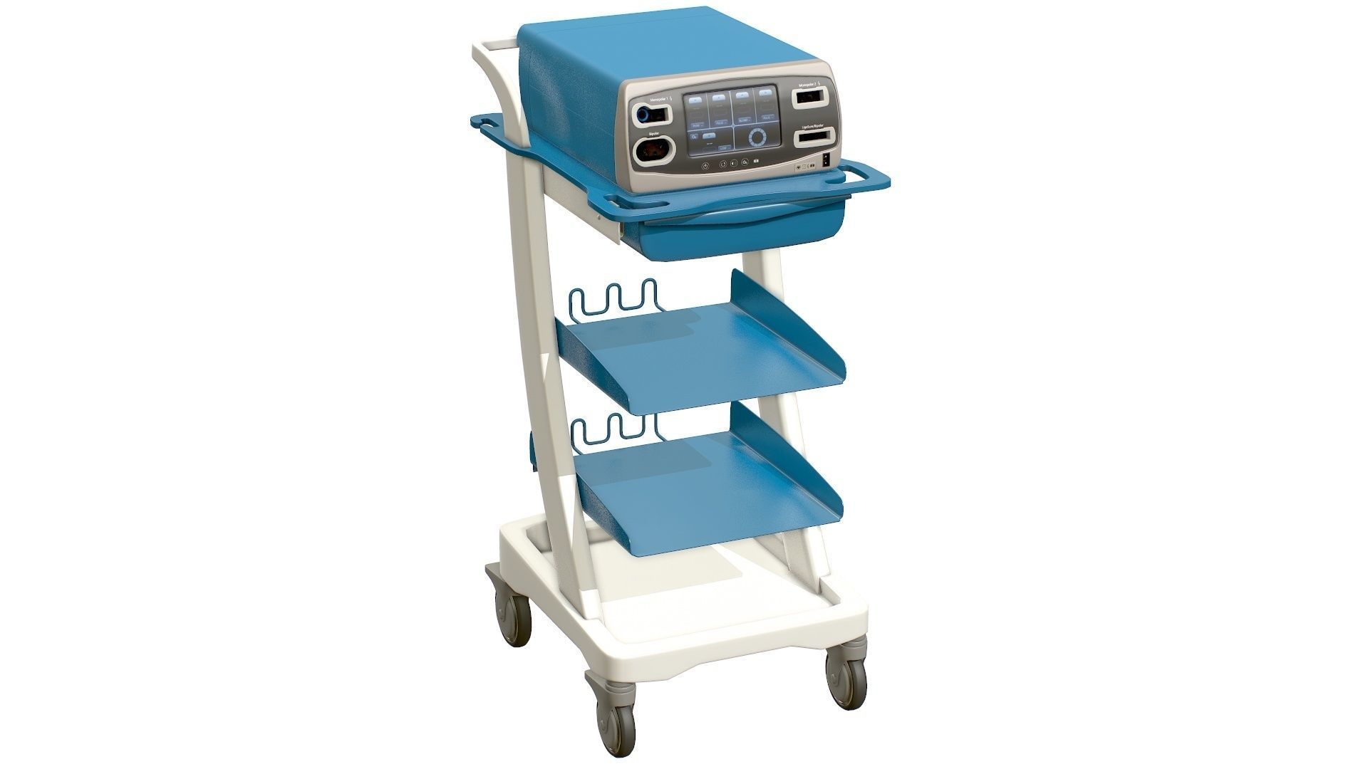 Electrosurgical Unit Cart Low-poly 3D model_7