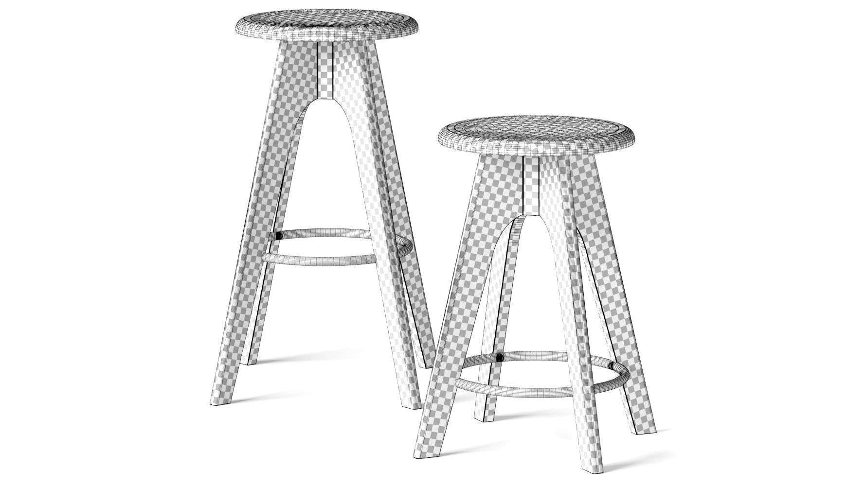 Sipa Tommy Bar Stools 3D model_1
