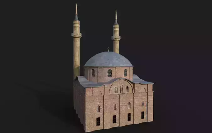 Emir Sultan Mosque Model Low-poly 3D model