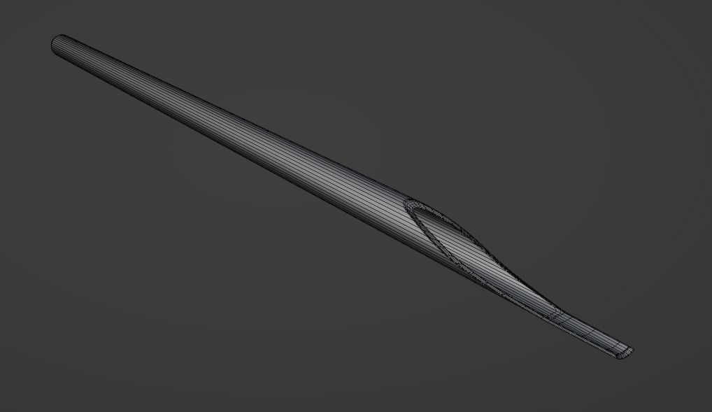 Calligrapher pen and feather quill Low-poly 3D model_2