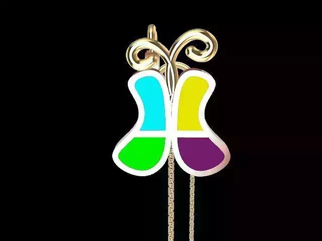 Cute Butterfly needle earrings stl verified 3D print model