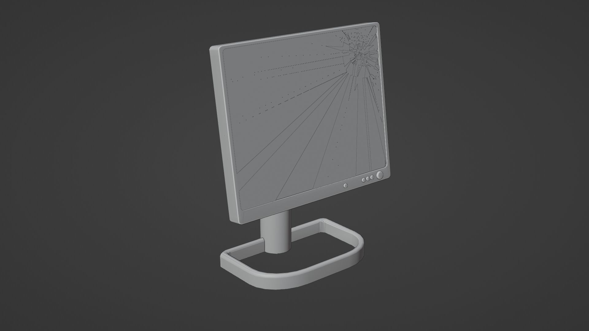 Monitor 3D model lcd stand 3D model_4