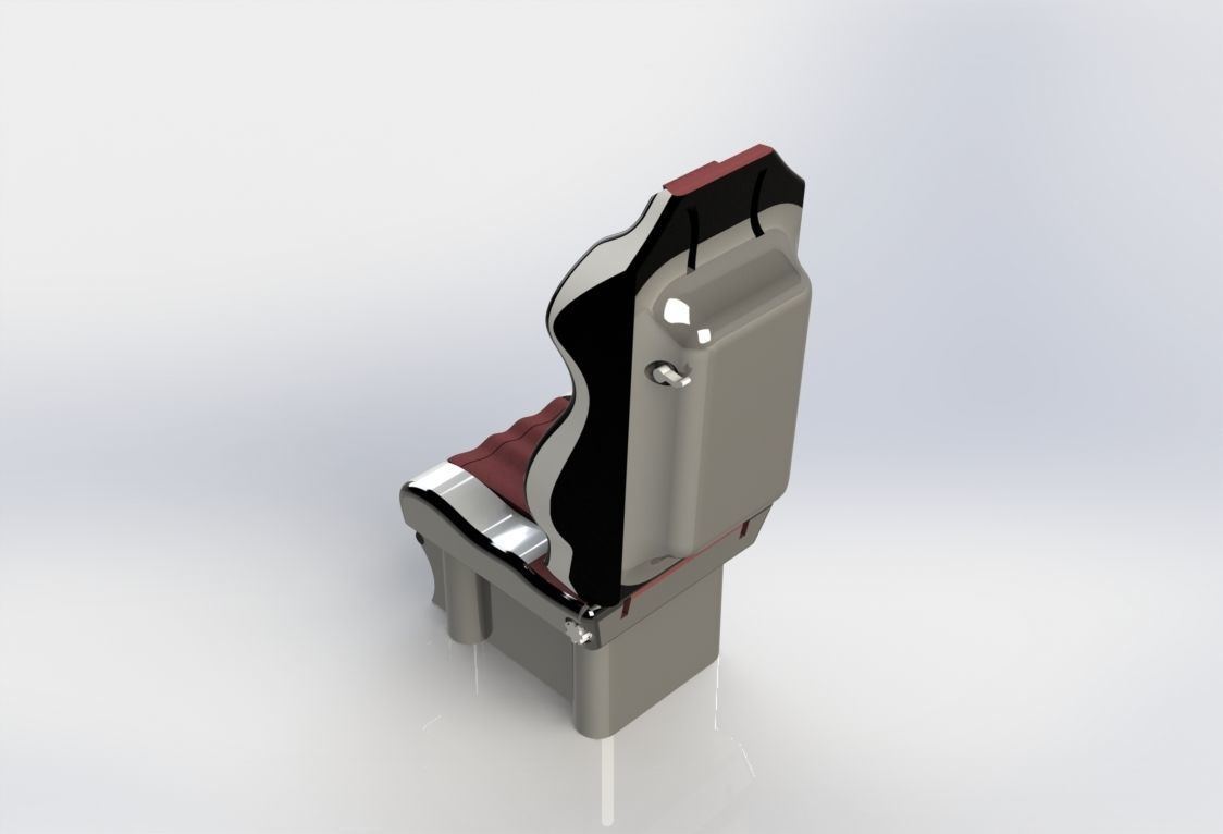 Truck Seat with Toilet 3D model_2