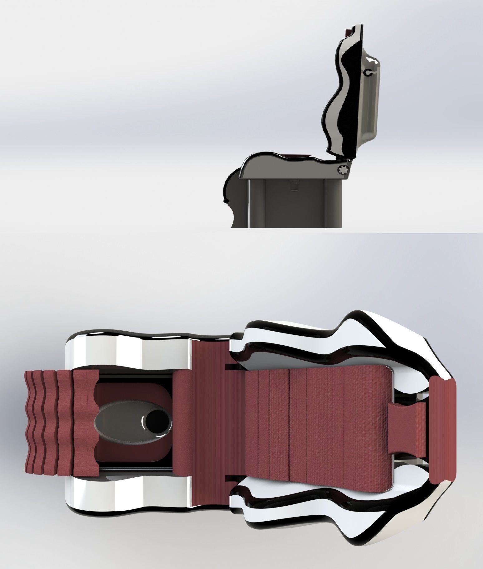 Truck Seat with Toilet 3D model_9