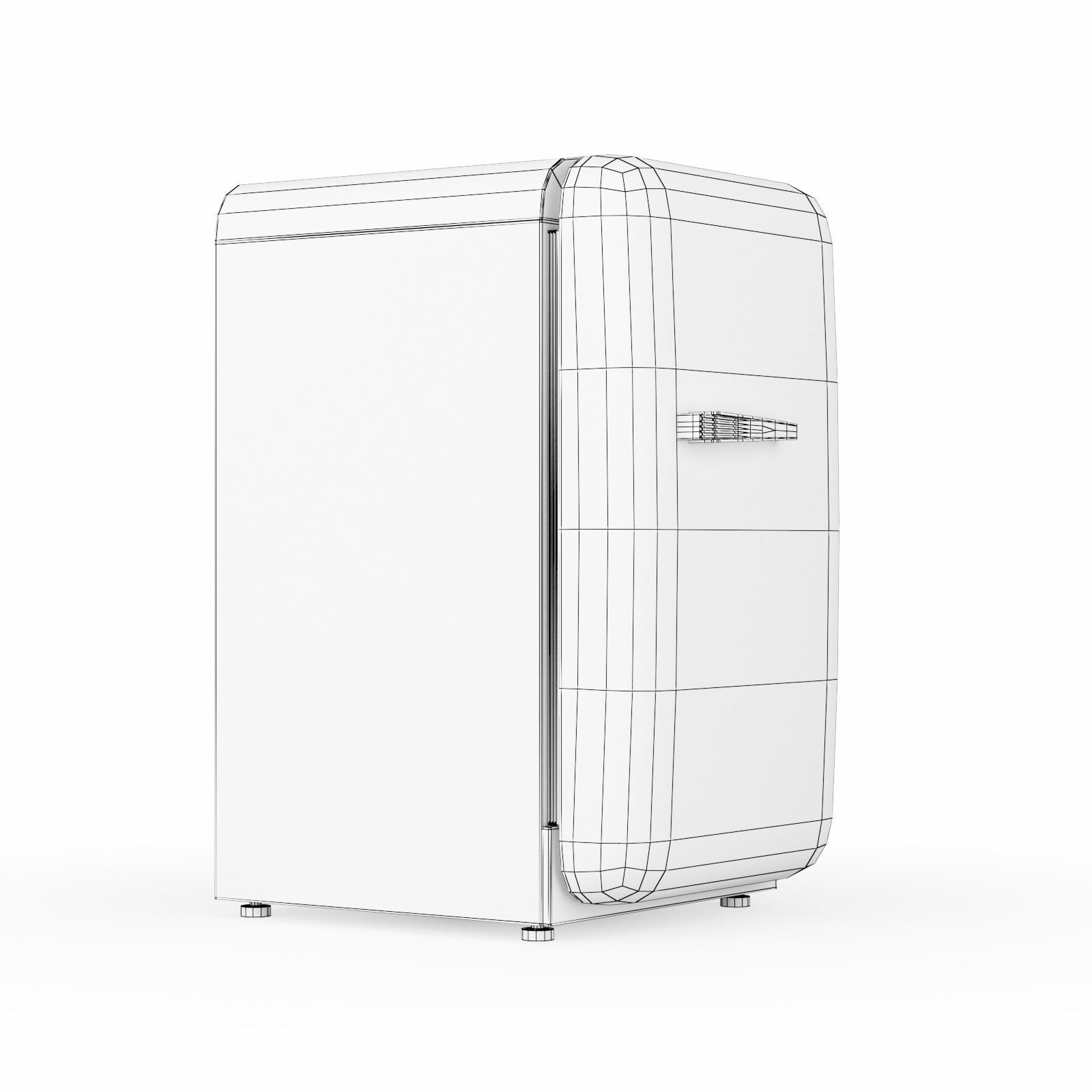 Refrigerator 01 Low-poly 3D model_9