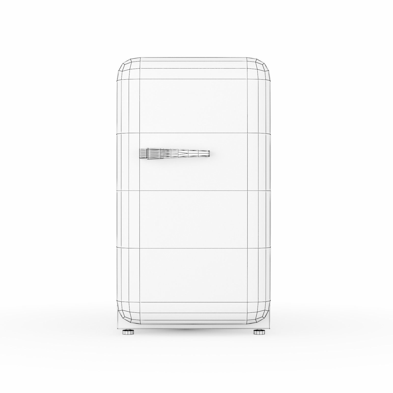 Refrigerator 01 Low-poly 3D model_7