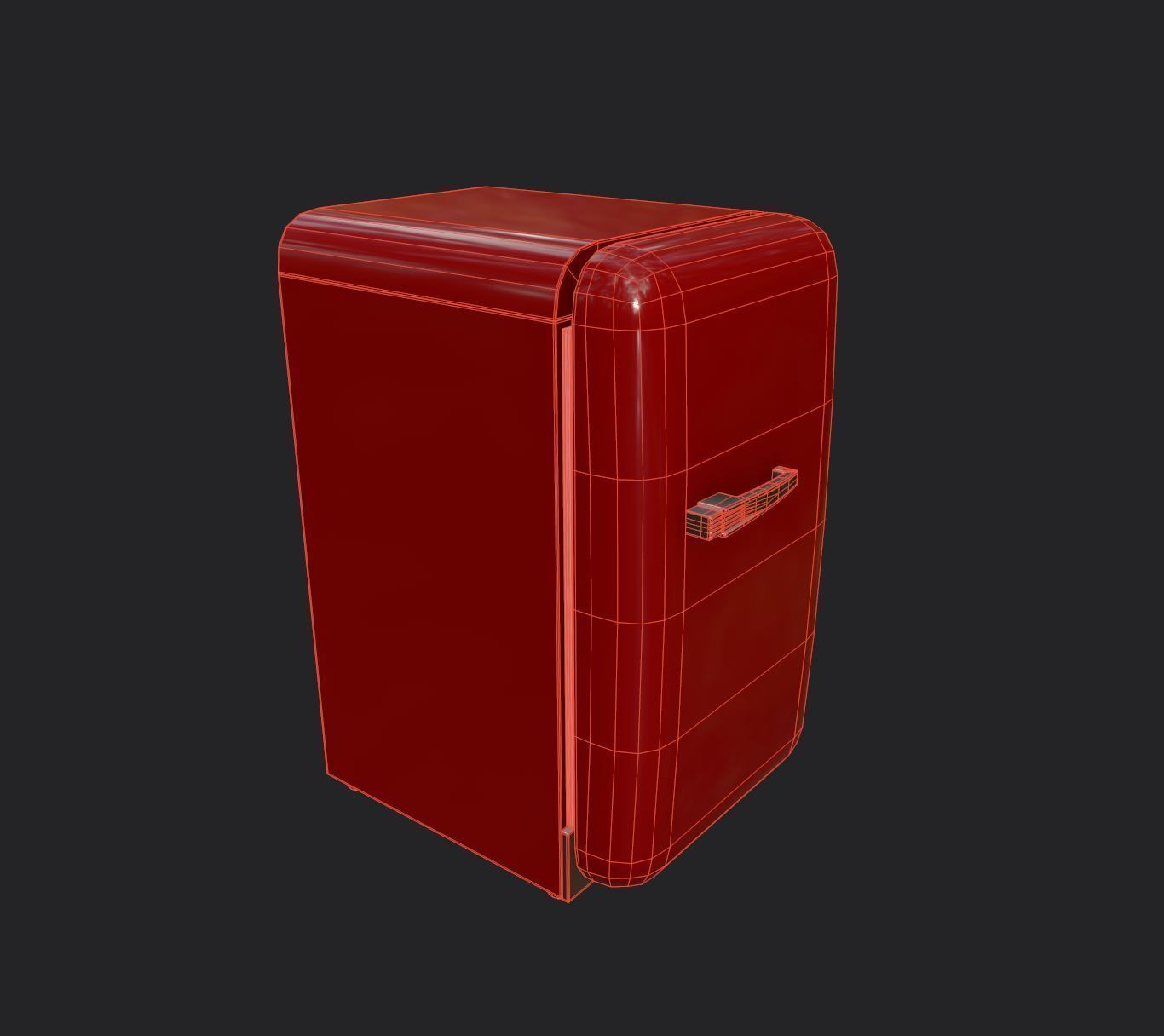 Refrigerator 01 Low-poly 3D model_10