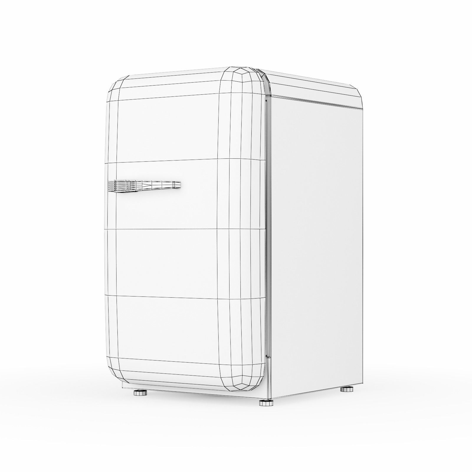 Refrigerator 01 Low-poly 3D model_8