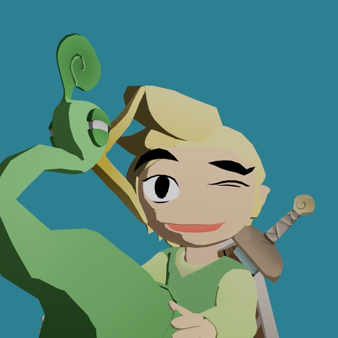 Zelda 3D reimagination Low-poly 3D model_10